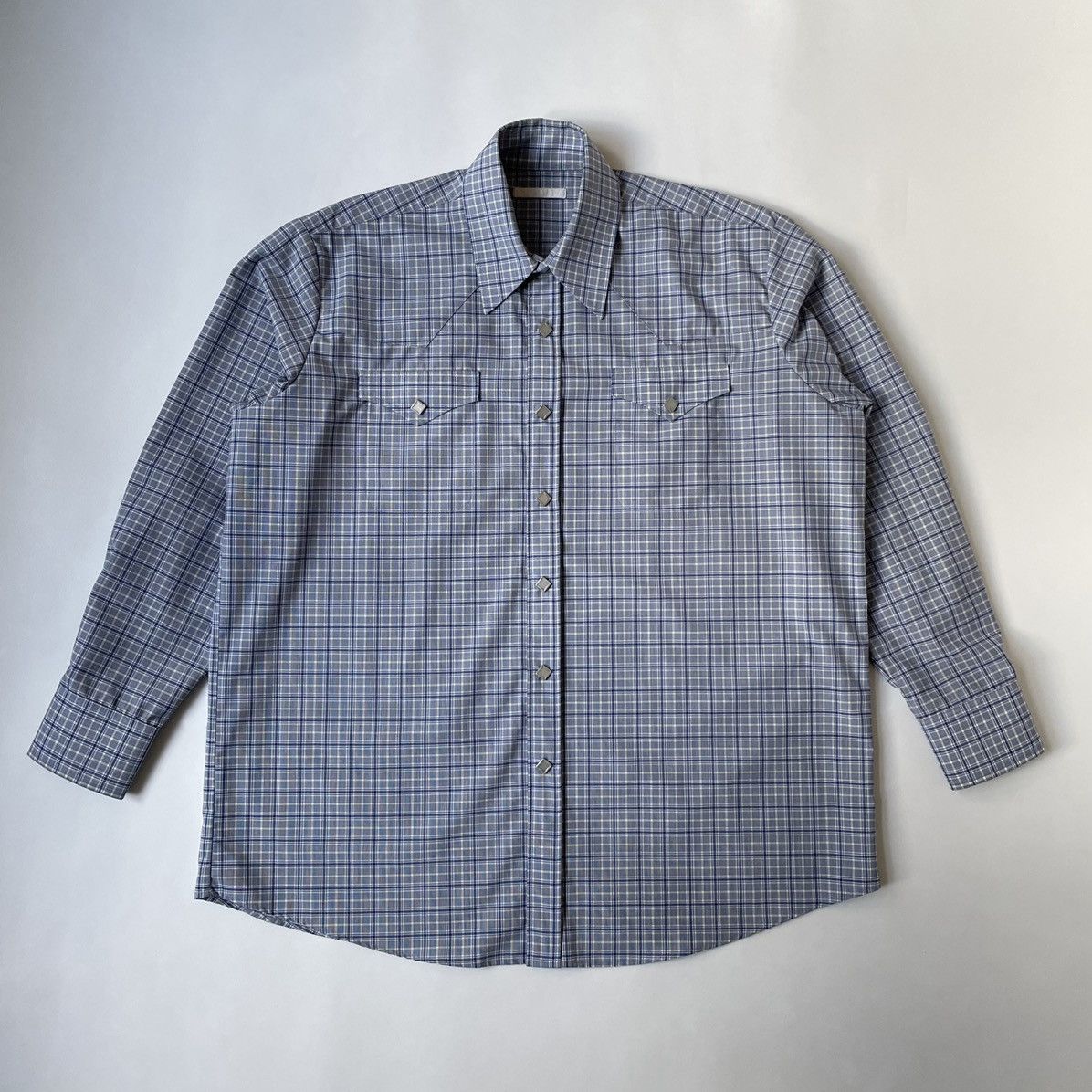 Image of Our Legacy ‘Ranch’ Oversized Western Shirt in Blue/White, Men's (Size Small)