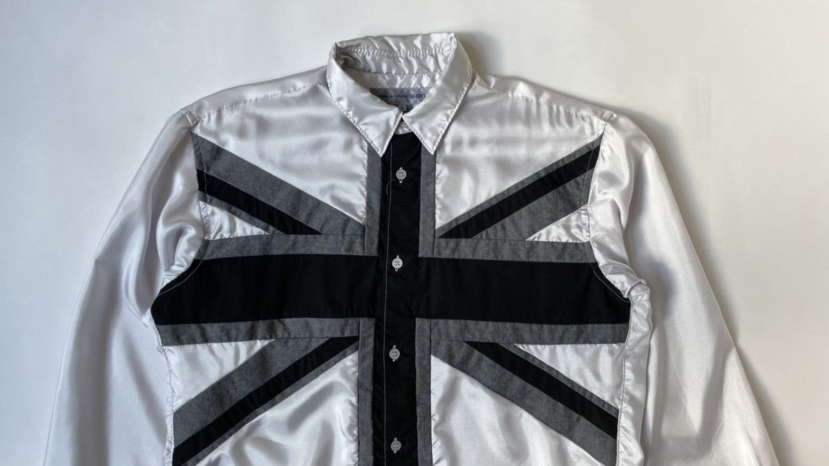 Comme des Garcons Union Jack Flag Panelled Shirt Size US S / EU 44-46 / 1 - 2 Thumbnail