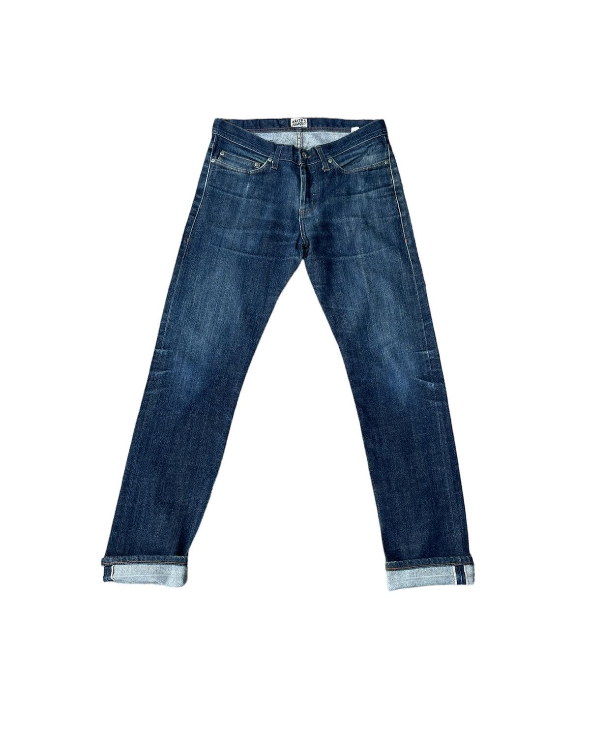 Image of Naked Famous Naked & Famous Weird Guy Aging Selvedge Denim in Blue, Men's (Size 33)