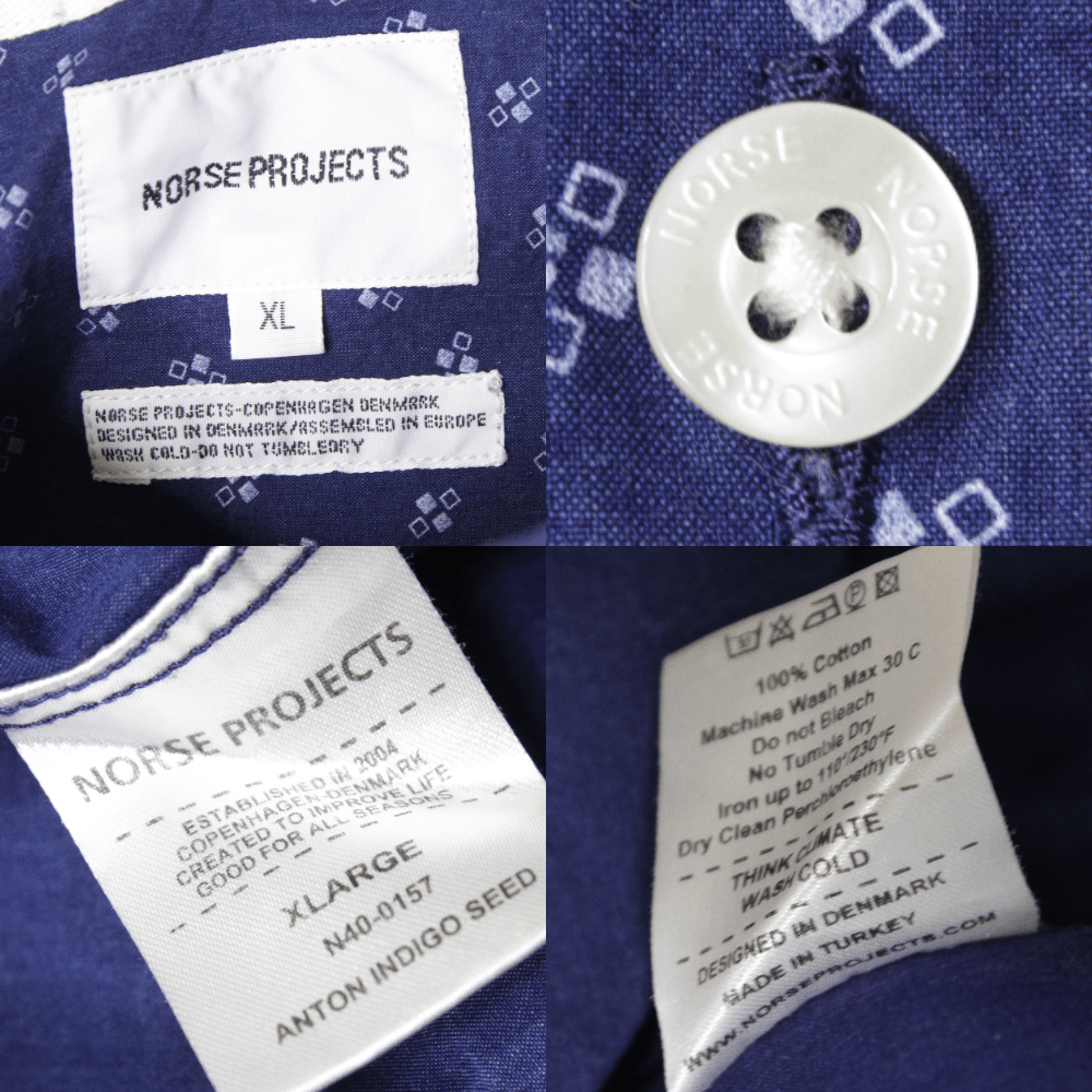 Norse Projects Anton Indigo Seed Shirt Size US XL / EU 56 / 4 - 8 Thumbnail