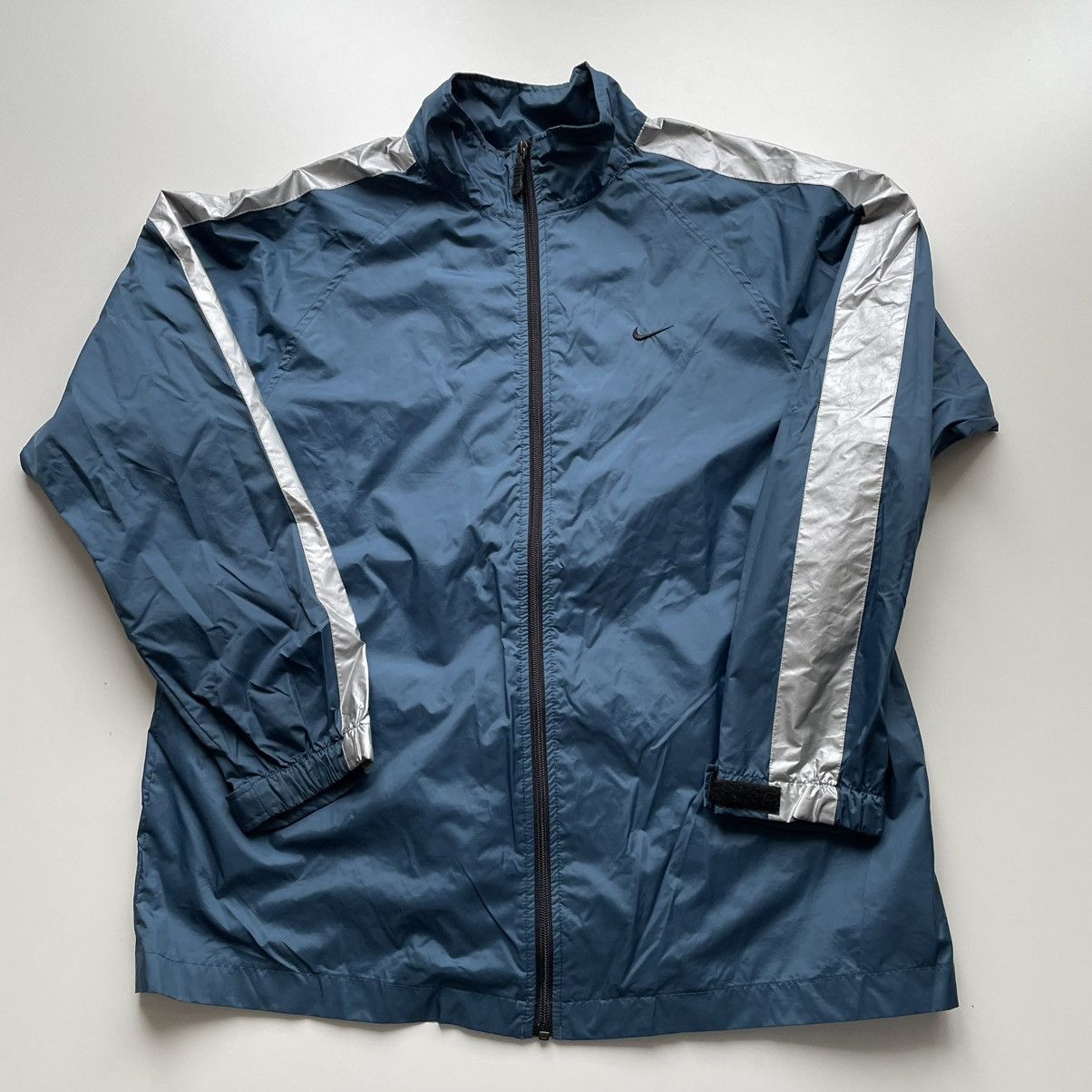 image of Y2K Nike Embroidered Swoosh Windbreaker Jacket, Men's (Size Medium)