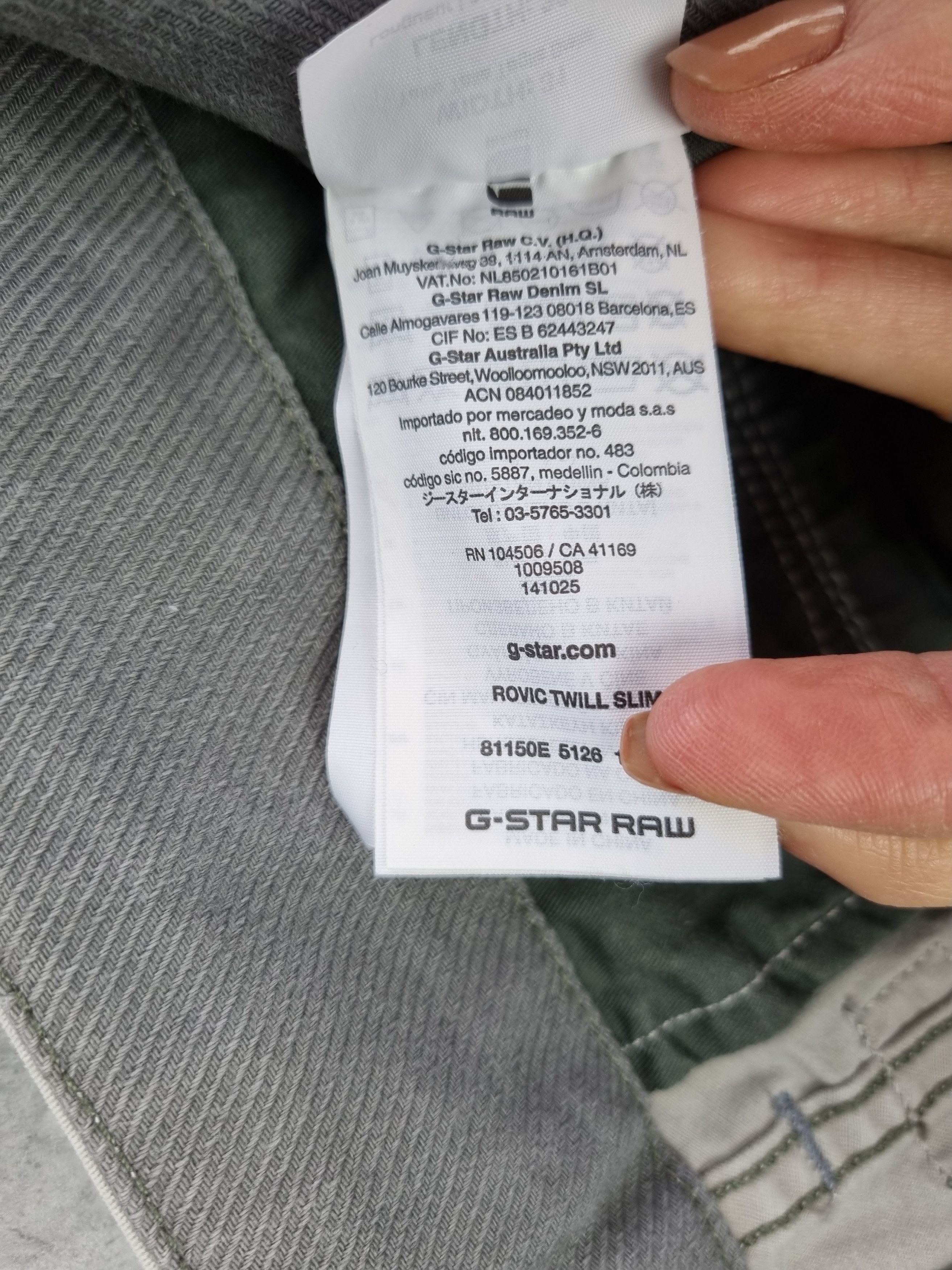 G-Star Rare Gstar RAW Gray Rovic twill Slim Cargo Utility Pants Size US 31 - 8 Thumbnail