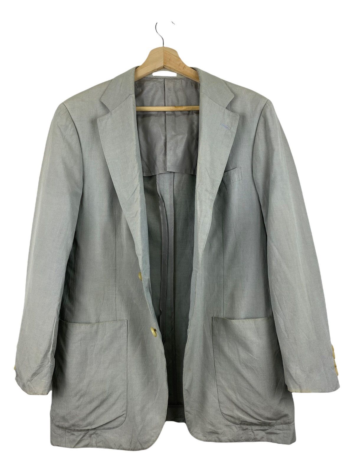 Burberry × Designer × Vintage VINTAGE BURBERRYS GREY MAN’S BLAZER Size US L / EU 52-54 / 3 - 3 Thumbnail