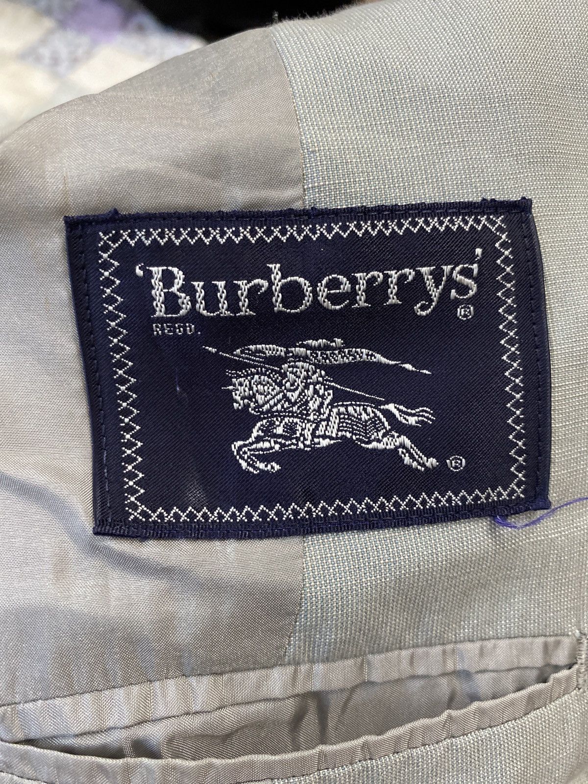 Burberry × Designer × Vintage VINTAGE BURBERRYS GREY MAN’S BLAZER Size US L / EU 52-54 / 3 - 5 Thumbnail