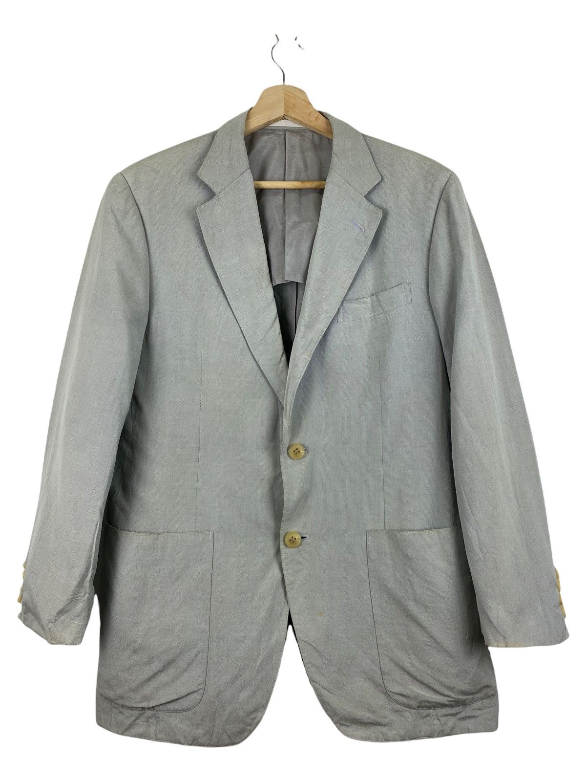 Burberry × Designer × Vintage VINTAGE BURBERRYS GREY MAN’S BLAZER Size US L / EU 52-54 / 3 - 1 Thumbnail