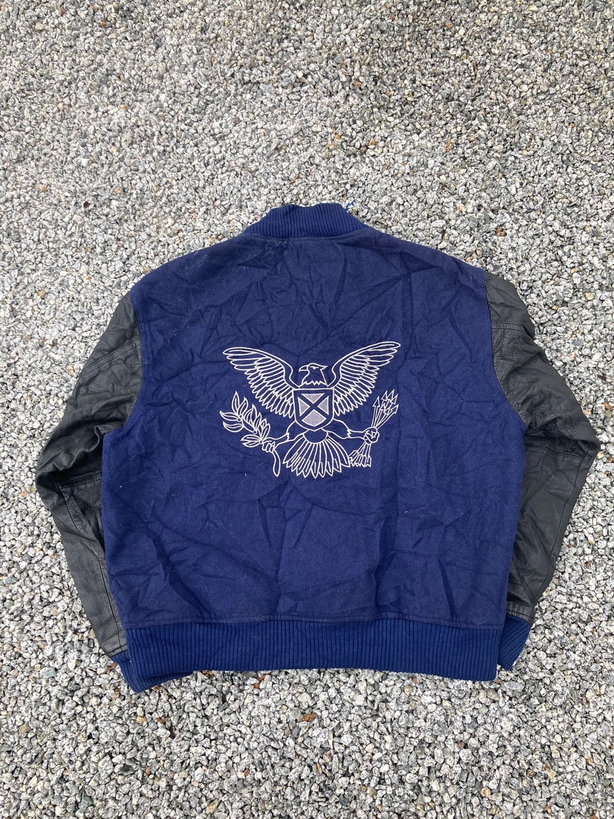 Japanese Brand JAPANESE BRAND LEATHER ARM VARSITY JACKET Size US L / EU 52-54 / 3 - 1 Thumbnail
