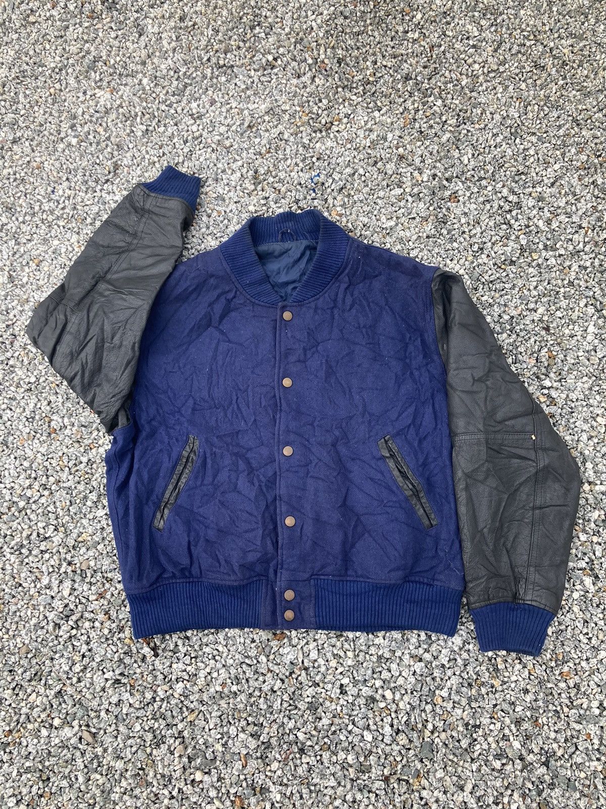 Japanese Brand JAPANESE BRAND LEATHER ARM VARSITY JACKET Size US L / EU 52-54 / 3 - 2 Thumbnail