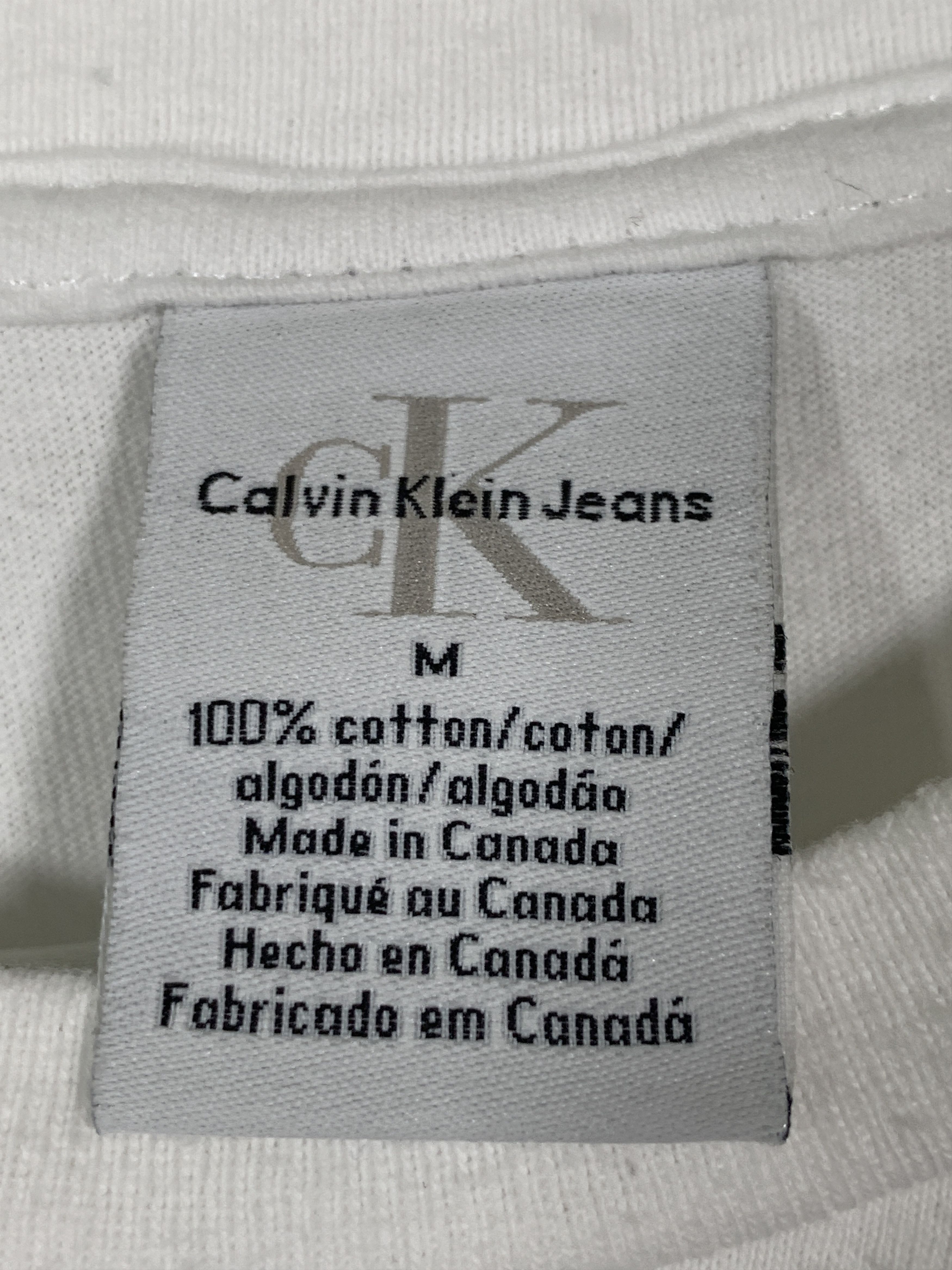 Calvin Klein × Vintage 90s Calvin Klein Mini Logo White T Shirt Canada Made Asap Size US M / EU 48-50 / 2 - 3 Thumbnail