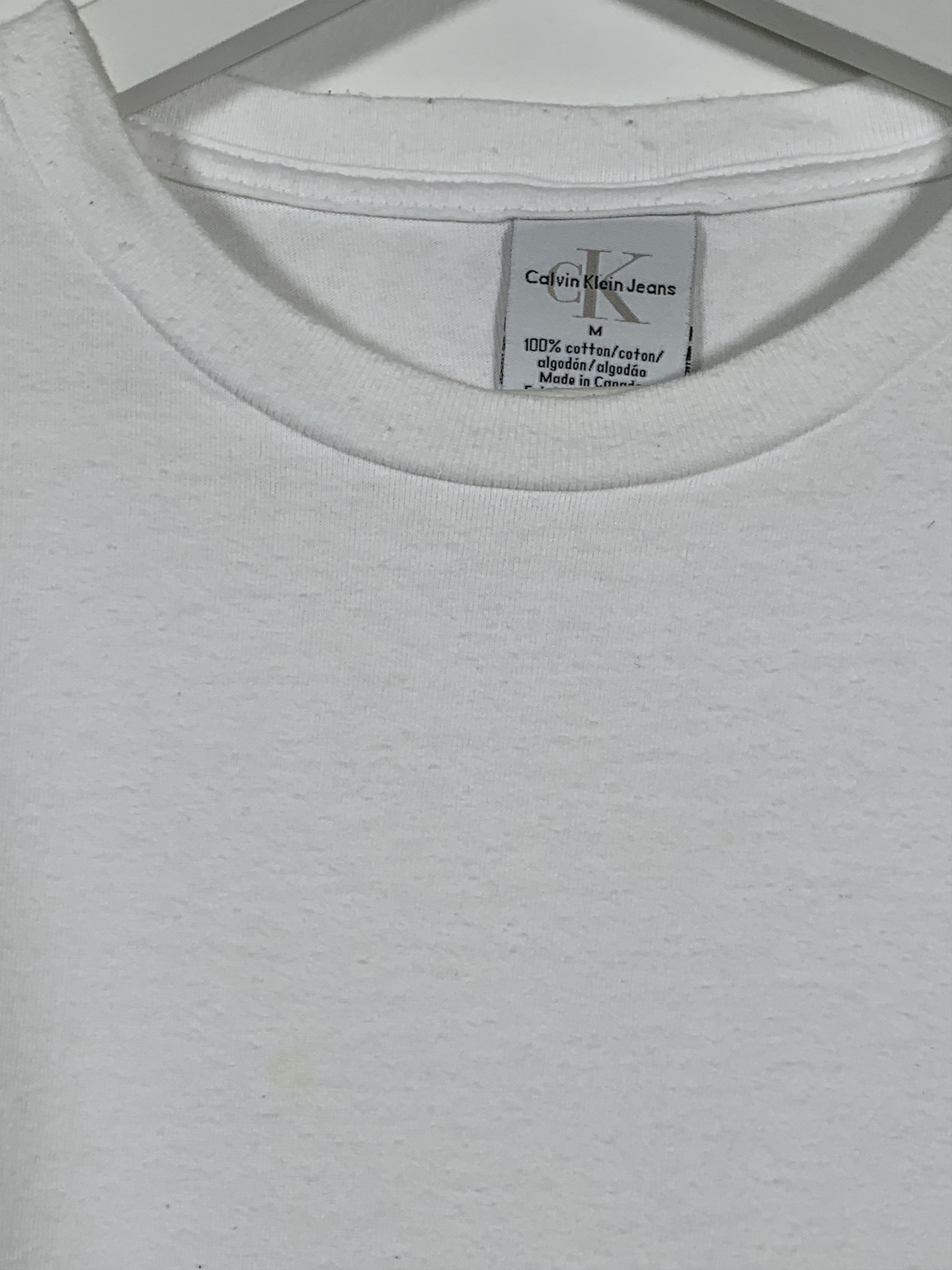 Calvin Klein × Vintage 90s Calvin Klein Mini Logo White T Shirt Canada Made Asap Size US M / EU 48-50 / 2 - 6 Thumbnail