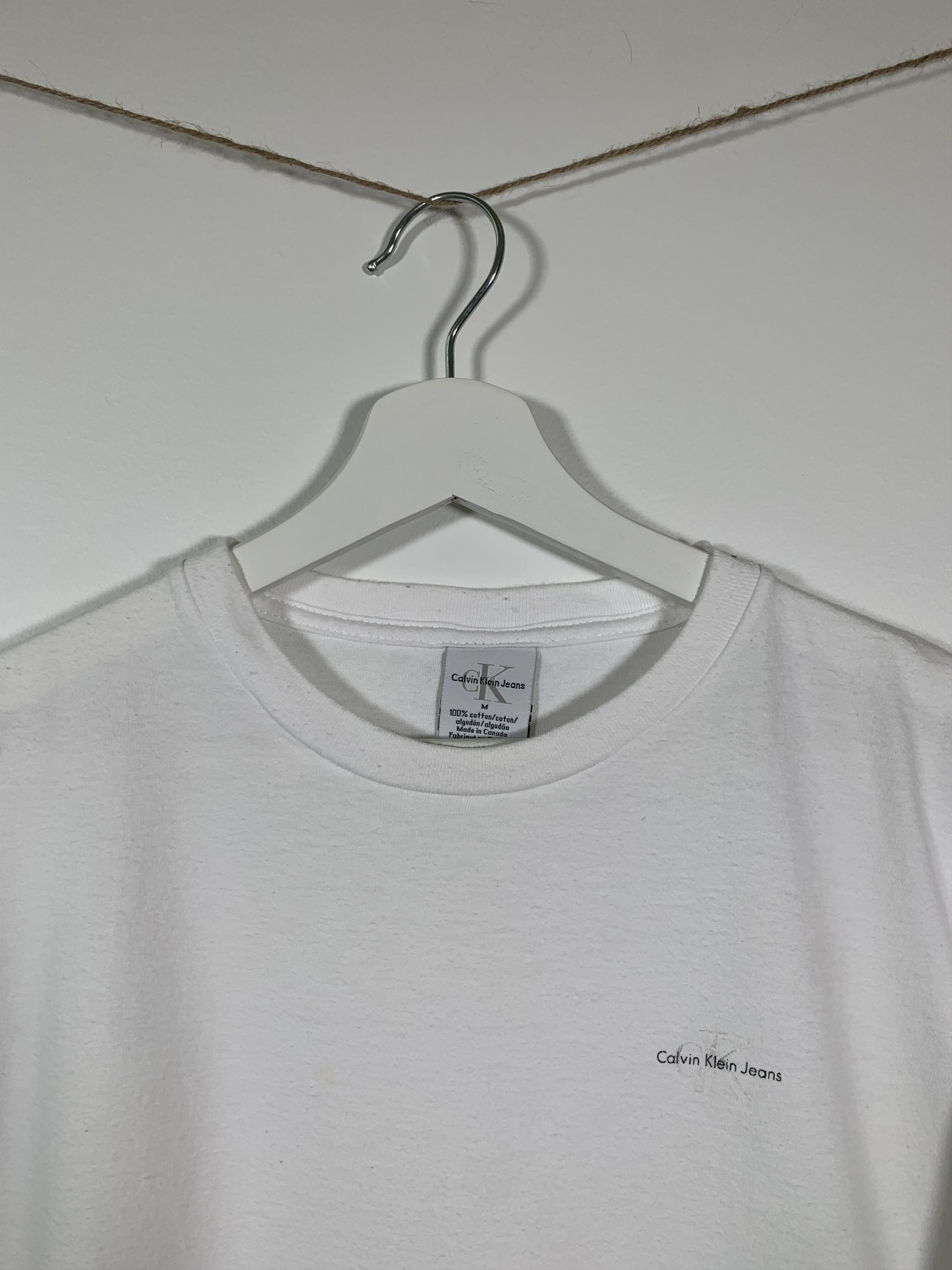 Calvin Klein × Vintage 90s Calvin Klein Mini Logo White T Shirt Canada Made Asap Size US M / EU 48-50 / 2 - 5 Thumbnail