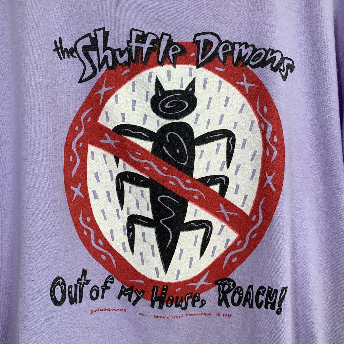 Band Tees × Vintage 1988 Shuffle Demons Out My House Roach Single Stitch Shirt Size US M / EU 48-50 / 2 - 3 Thumbnail