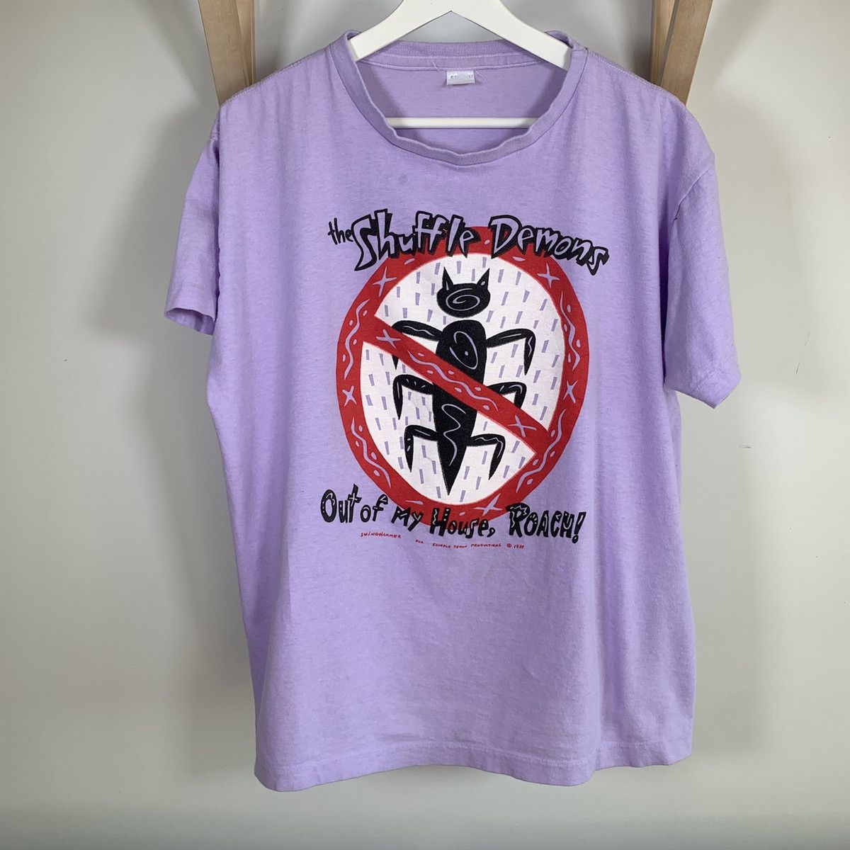 Band Tees × Vintage 1988 Shuffle Demons Out My House Roach Single Stitch Shirt Size US M / EU 48-50 / 2 - 1 Thumbnail