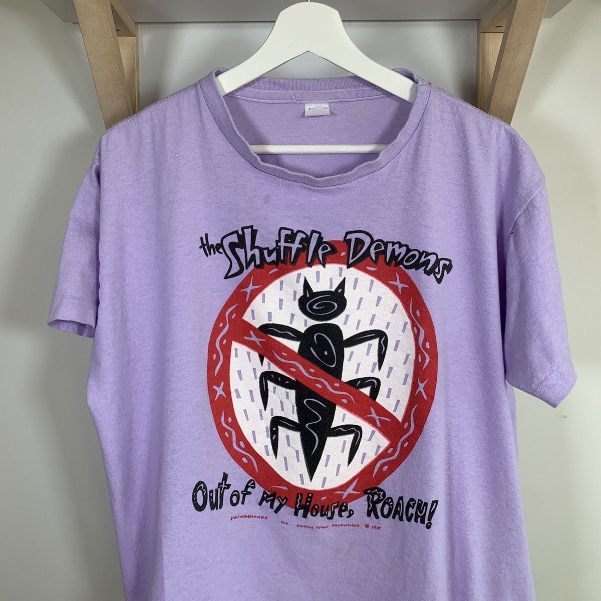 Band Tees × Vintage 1988 Shuffle Demons Out My House Roach Single Stitch Shirt Size US M / EU 48-50 / 2 - 2 Thumbnail