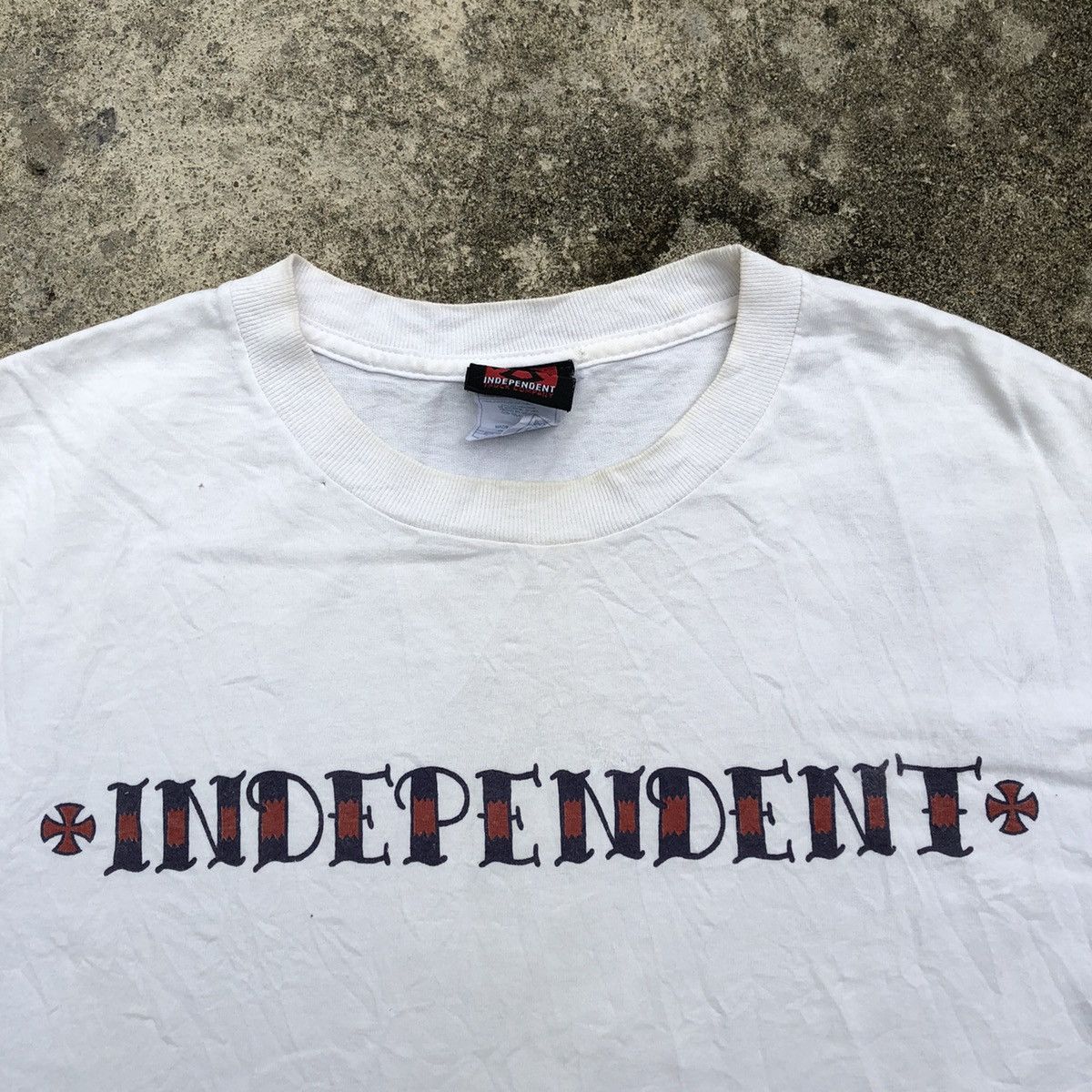 Independent Truck Co. Rare Vintage 90s Independent OG Spellout Skate Tee Size US L / EU 52-54 / 3 - 4 Thumbnail