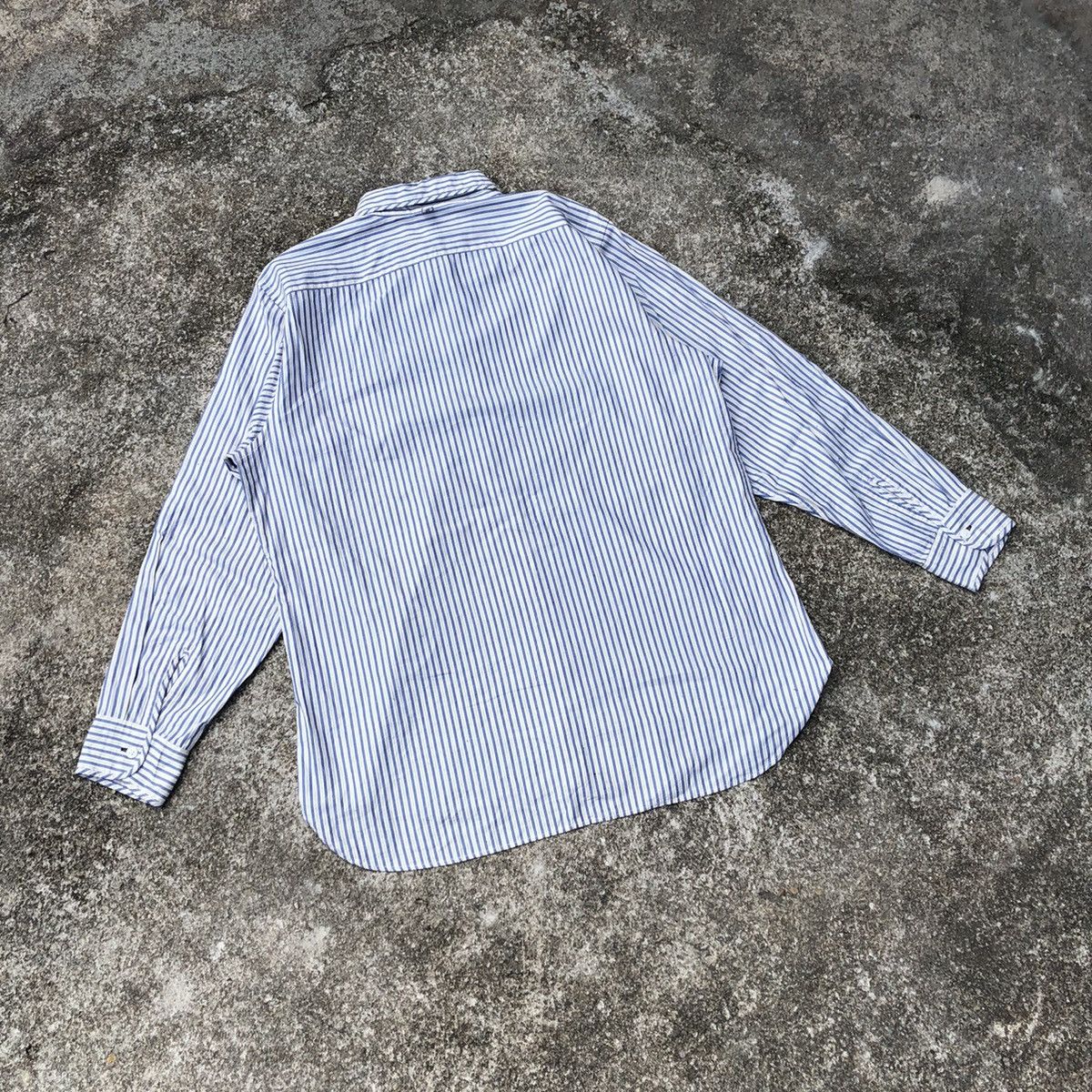 Designer × Japanese Brand × Uniqlo 🔥Rare🔥Uniqlo Ines De La Fressange Stripes Women Button Shirt Size L / US 10 / IT 46 - 4 Thumbnail