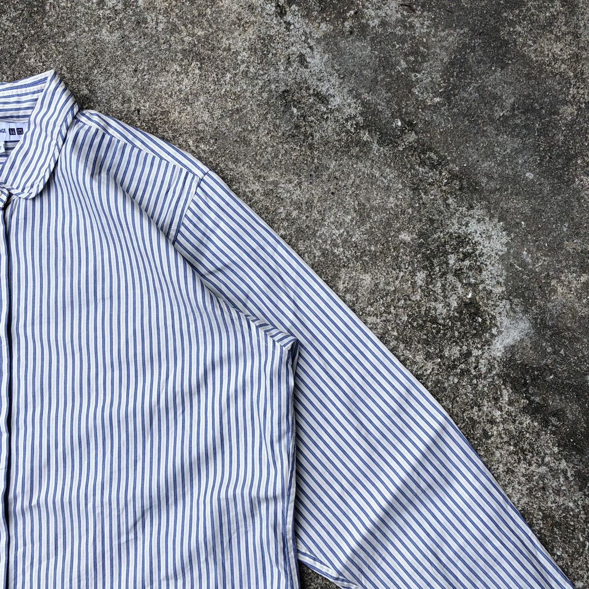 Designer × Japanese Brand × Uniqlo 🔥Rare🔥Uniqlo Ines De La Fressange Stripes Women Button Shirt Size L / US 10 / IT 46 - 5 Thumbnail