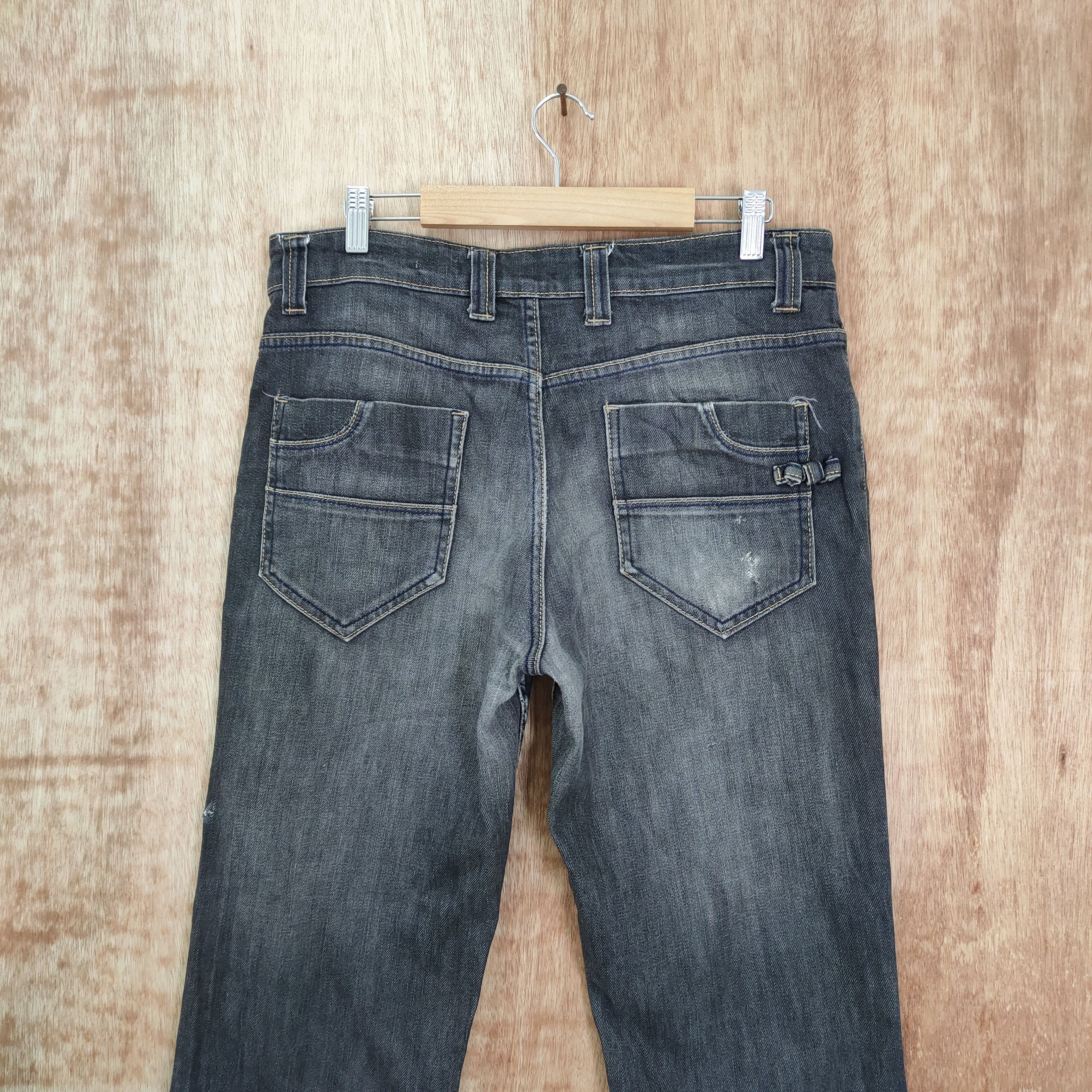 Japanese Brand × Jean × Vintage VINTAGE BARE DENIM FADED BLACK JEANS PANTS Size US 34 / EU 50 - 8 Thumbnail