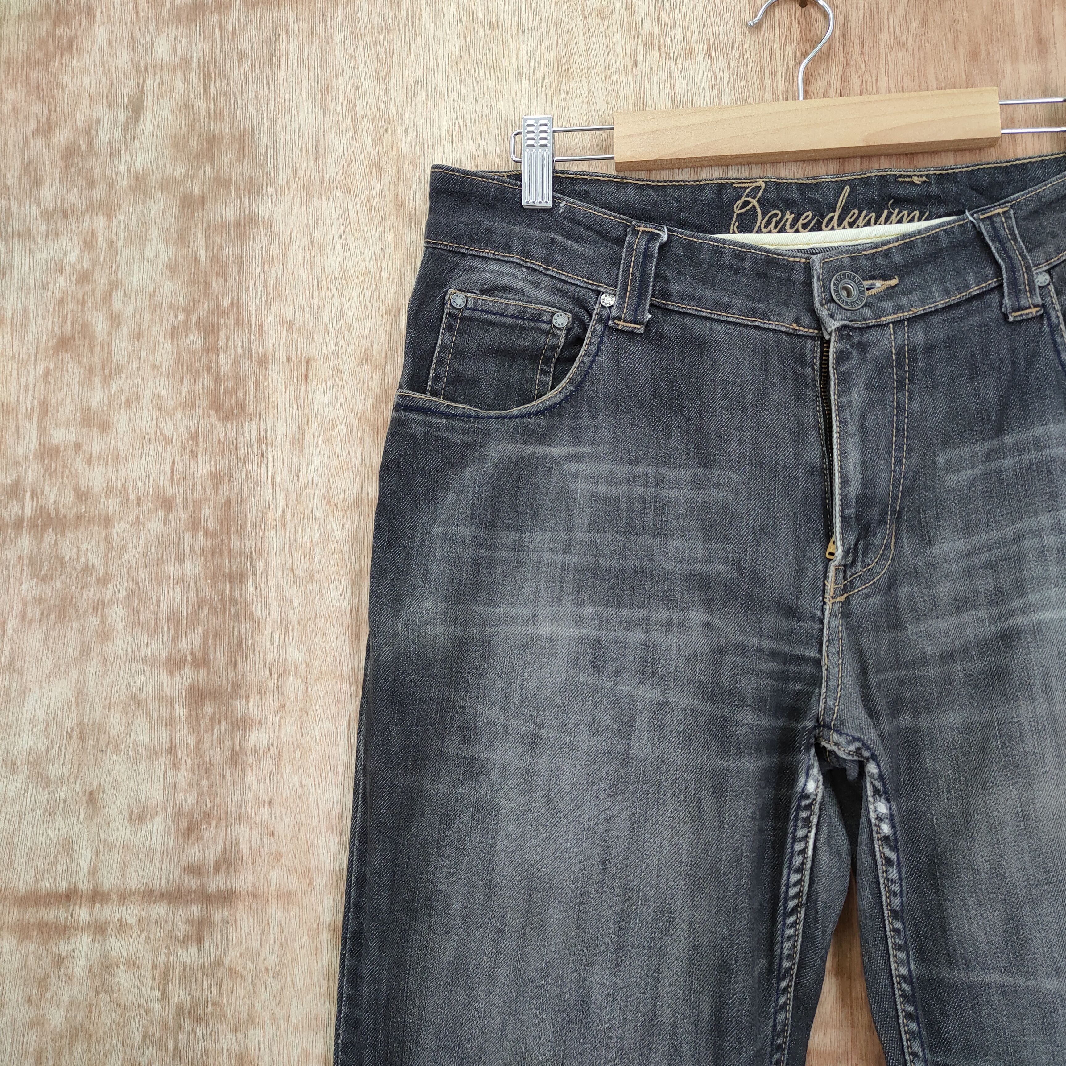 Japanese Brand × Jean × Vintage VINTAGE BARE DENIM FADED BLACK JEANS PANTS Size US 34 / EU 50 - 11 Thumbnail