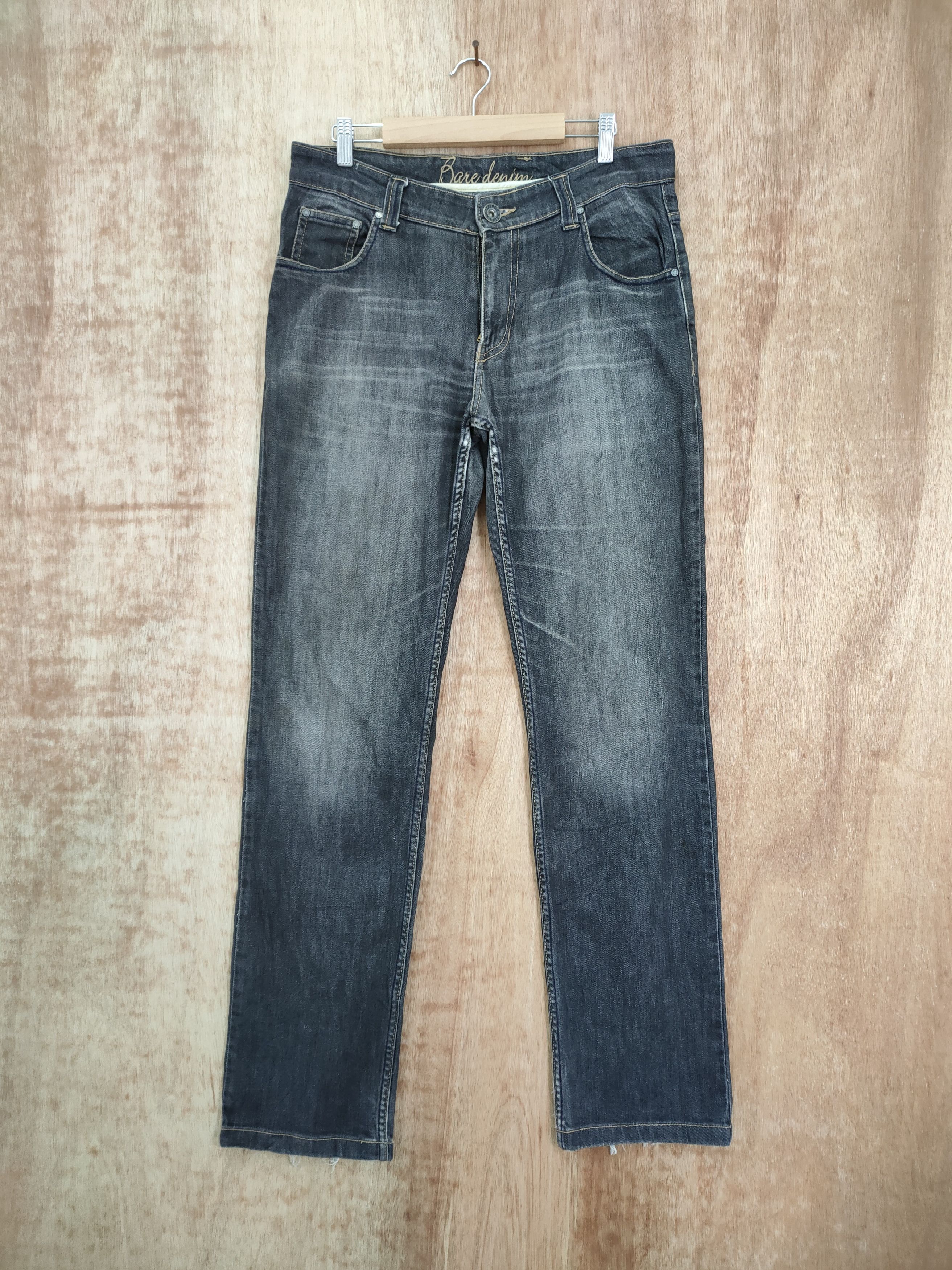 Japanese Brand × Jean × Vintage VINTAGE BARE DENIM FADED BLACK JEANS PANTS Size US 34 / EU 50 - 1 Thumbnail