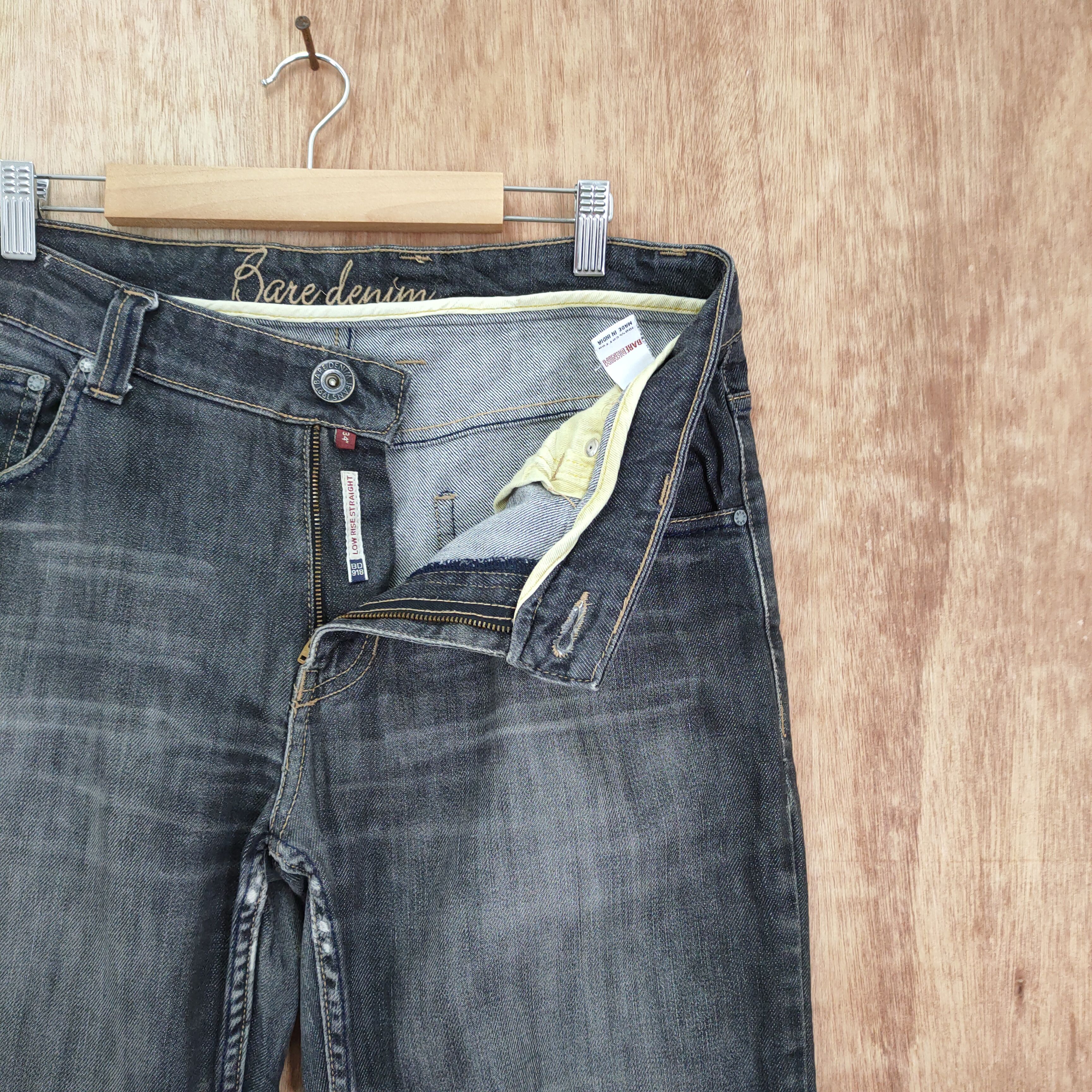 Japanese Brand × Jean × Vintage VINTAGE BARE DENIM FADED BLACK JEANS PANTS Size US 34 / EU 50 - 5 Thumbnail