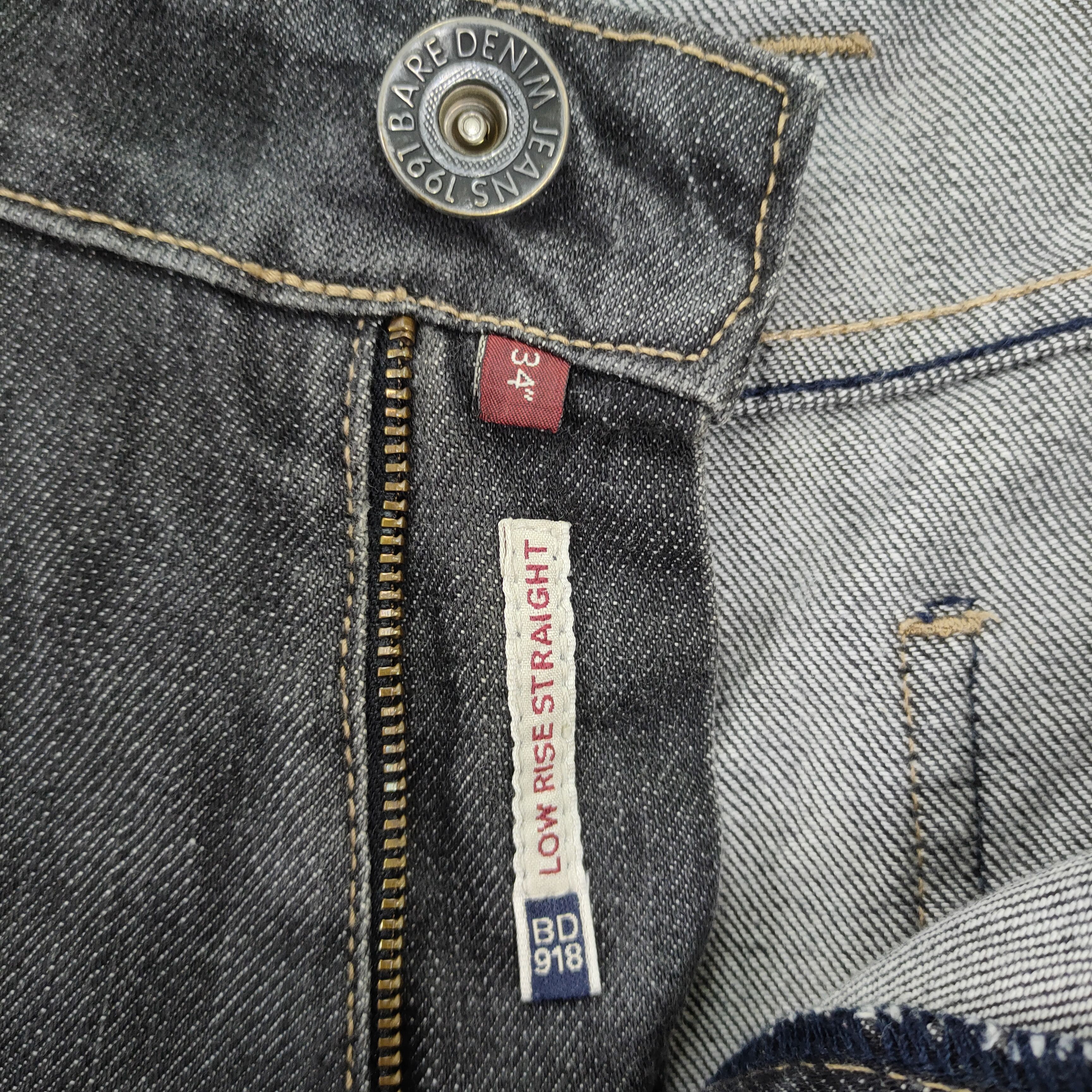 Japanese Brand × Jean × Vintage VINTAGE BARE DENIM FADED BLACK JEANS PANTS Size US 34 / EU 50 - 6 Thumbnail