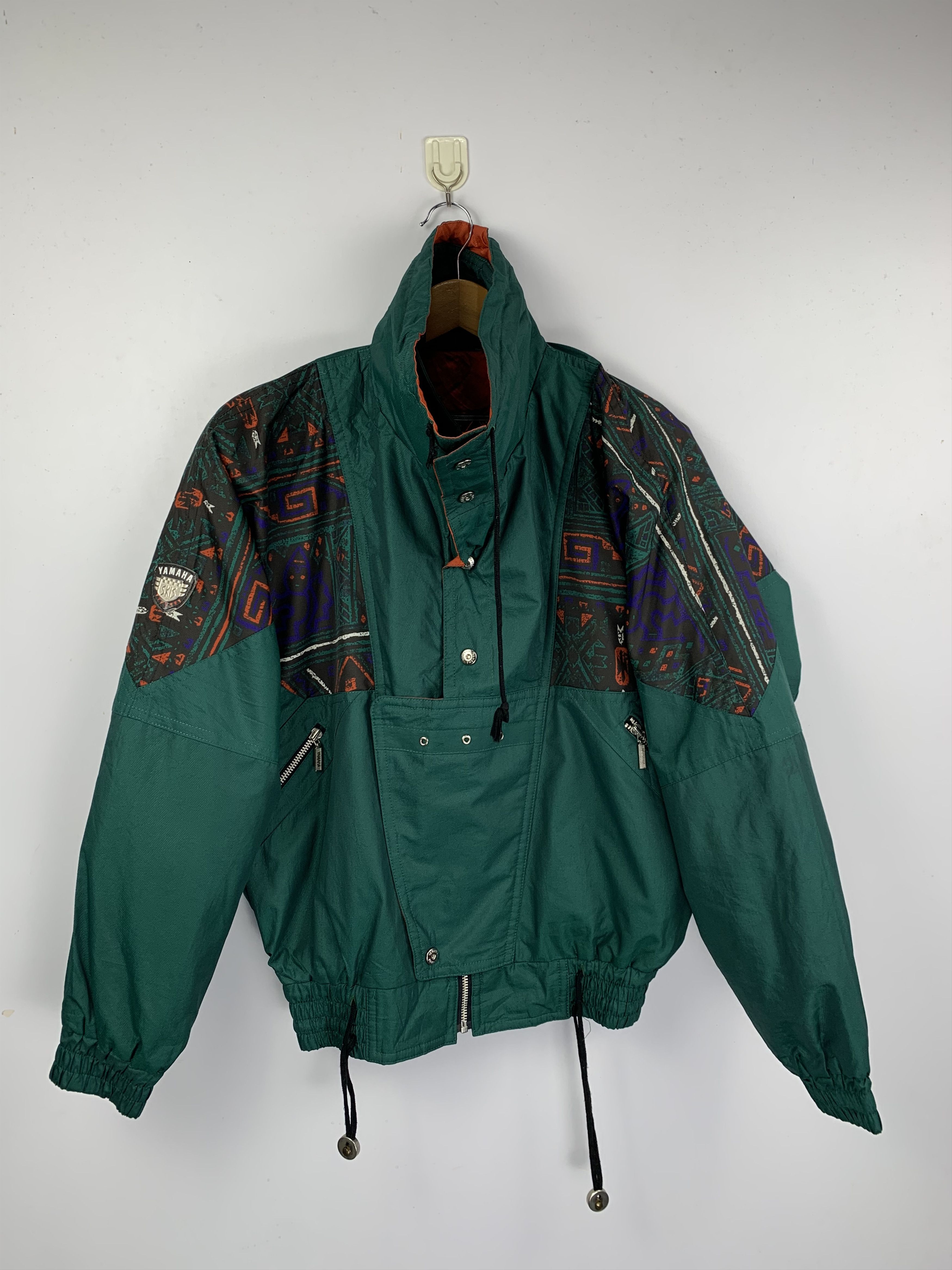 image of Yamaha Snow Square Ski Bomber Jacket in Green, Men's (Size Large)