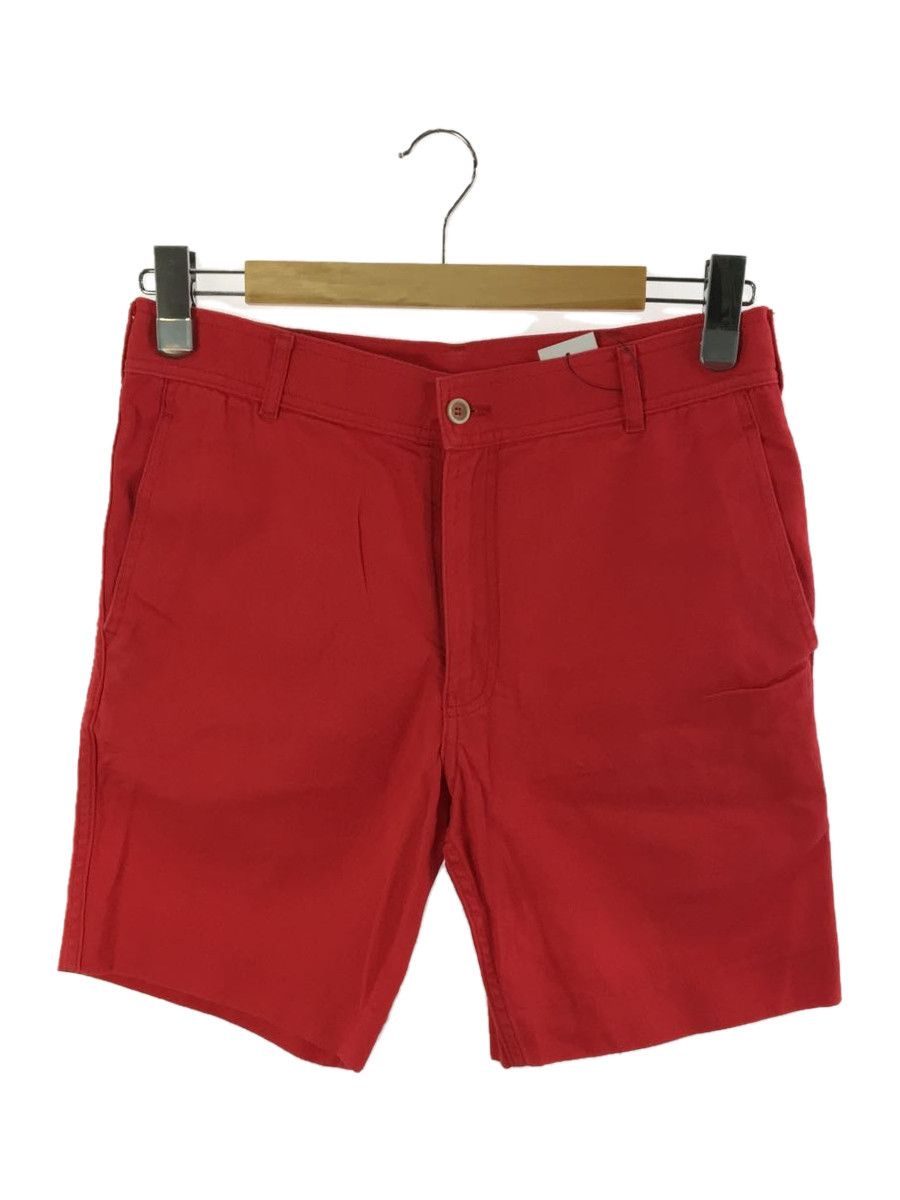 Shorts Red Plain Zip Fly Half Pants
