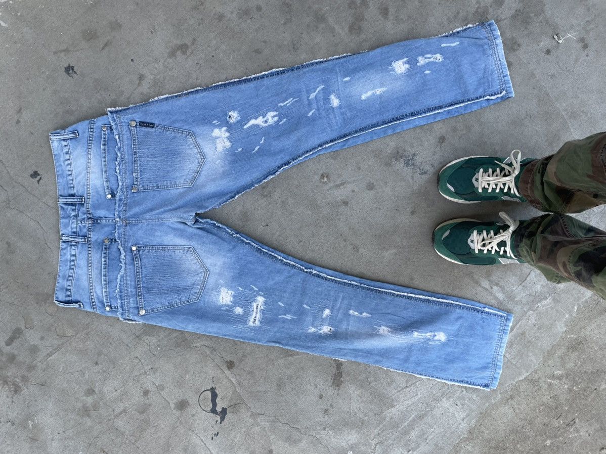 Vintage Japanese brand Cipo&Baxx blue distressed jeans