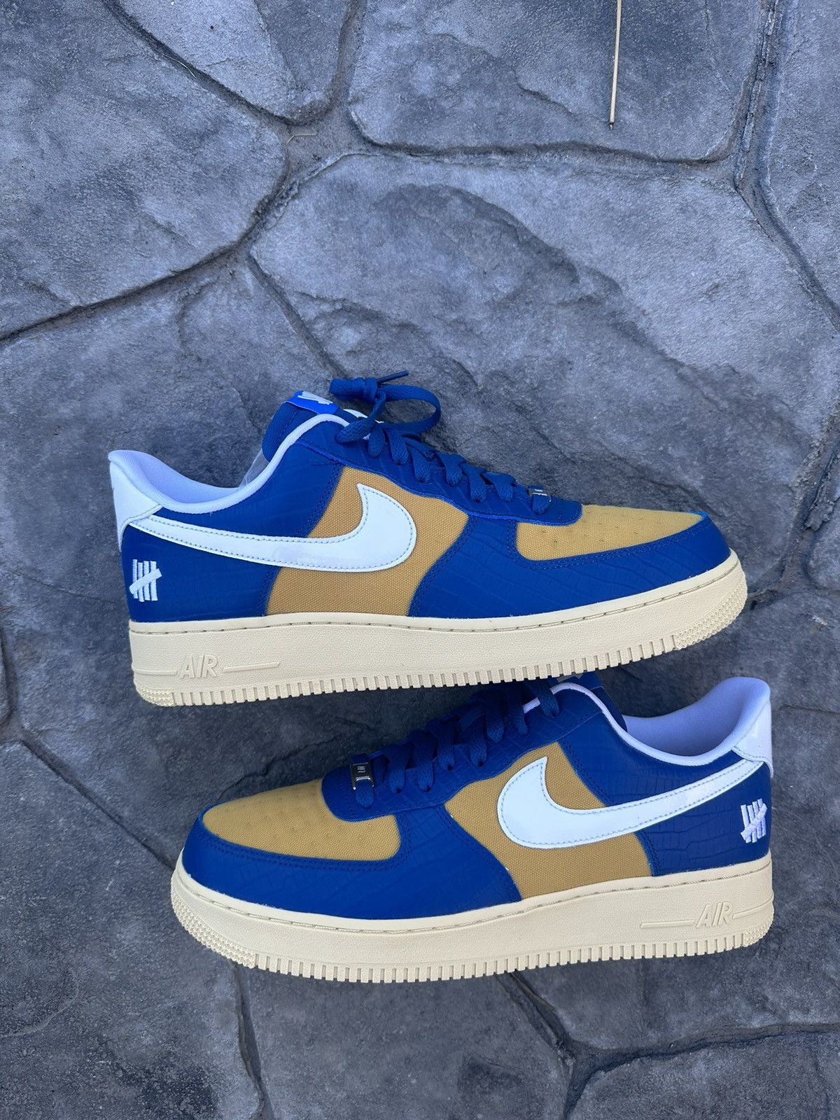 Undefeated x nike Air Force blue yellow crocodile RARE