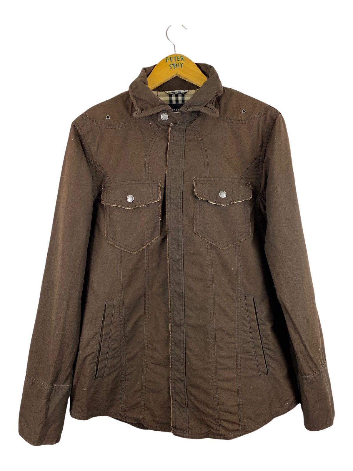 Burberry × Designer BURBERRY BLACK LABEL TRUCKER JACKET SNAP BUTTON Size US M / EU 48-50 / 2 - 1 Thumbnail