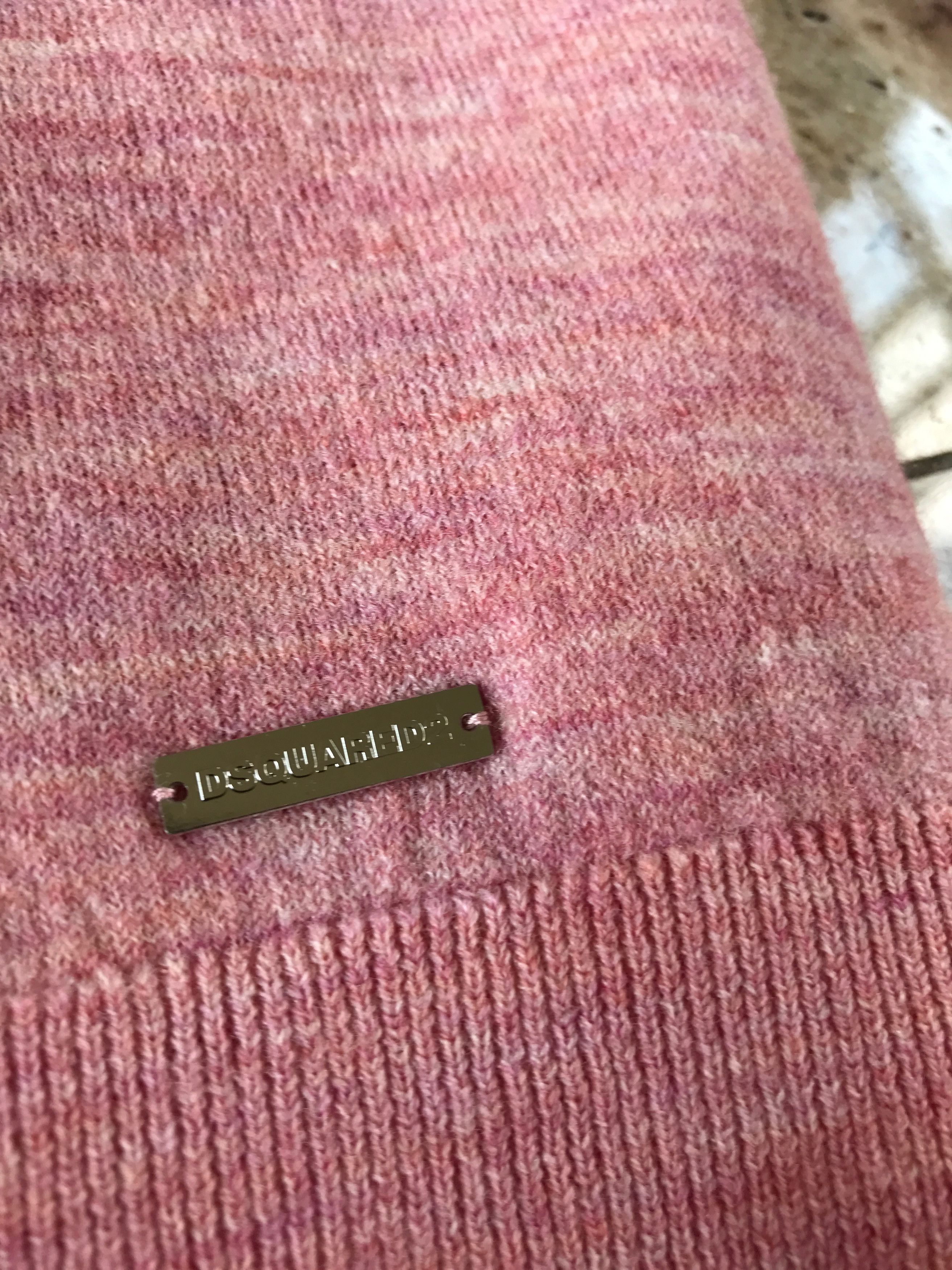 Dsquared2 o1rshd1 V Neck Pink Melange Knit Size US XL / EU 56 / 4 - 11 Thumbnail