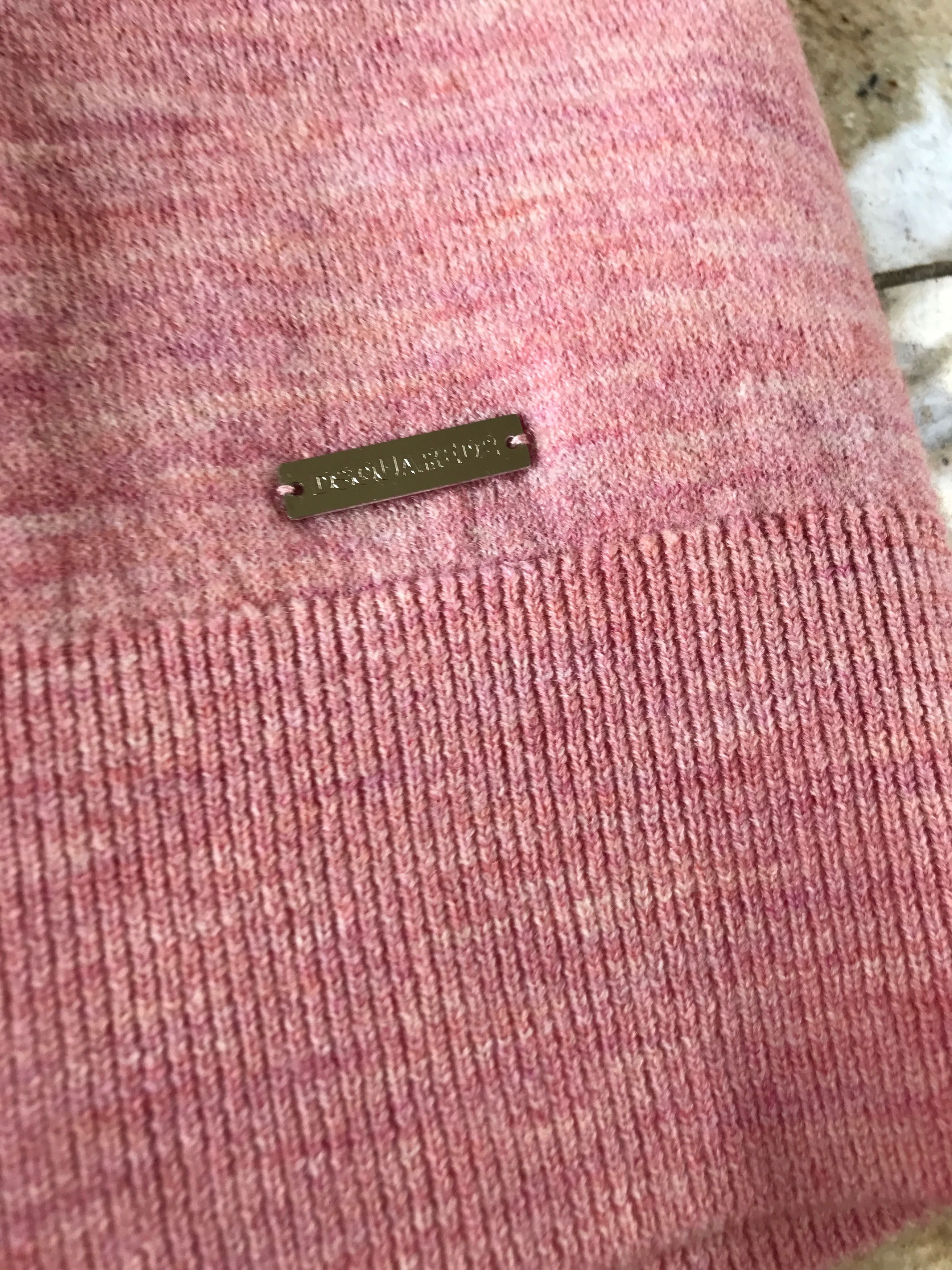 Dsquared2 o1rshd1 V Neck Pink Melange Knit Size US XL / EU 56 / 4 - 8 Thumbnail