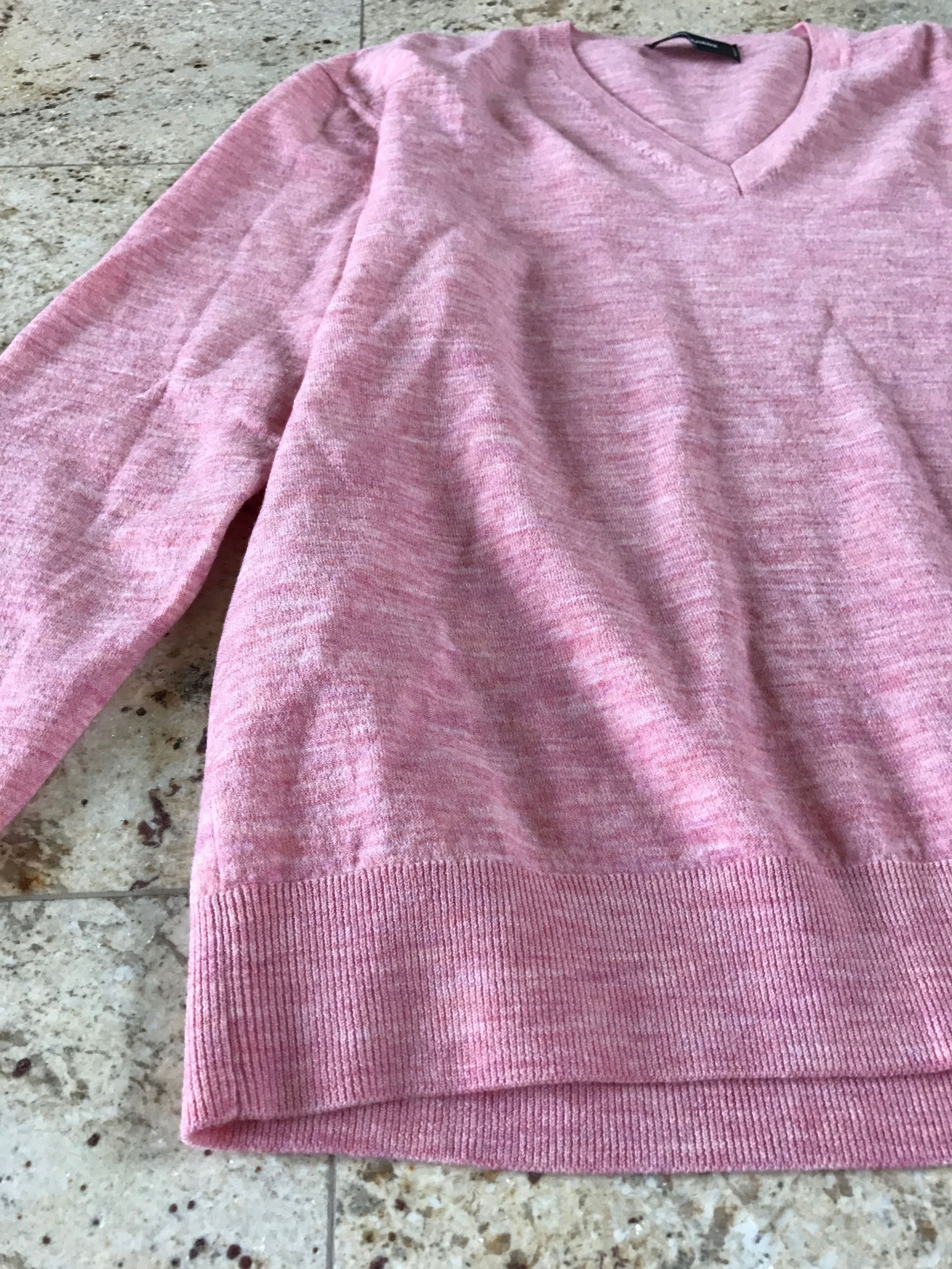 Dsquared2 o1rshd1 V Neck Pink Melange Knit Size US XL / EU 56 / 4 - 5 Thumbnail