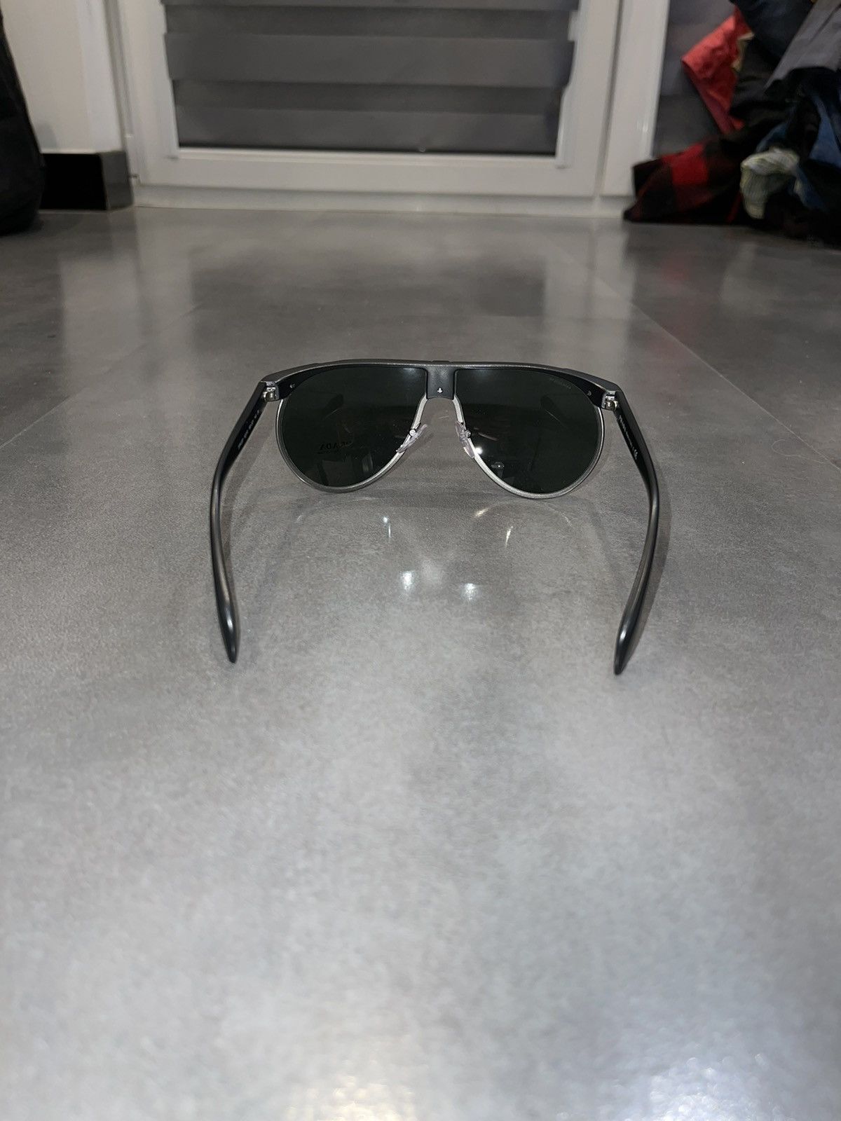 Prada Prada SPR23P 1B0-3O1 Black Aviator Sunglasses Size ONE SIZE - 7 Thumbnail