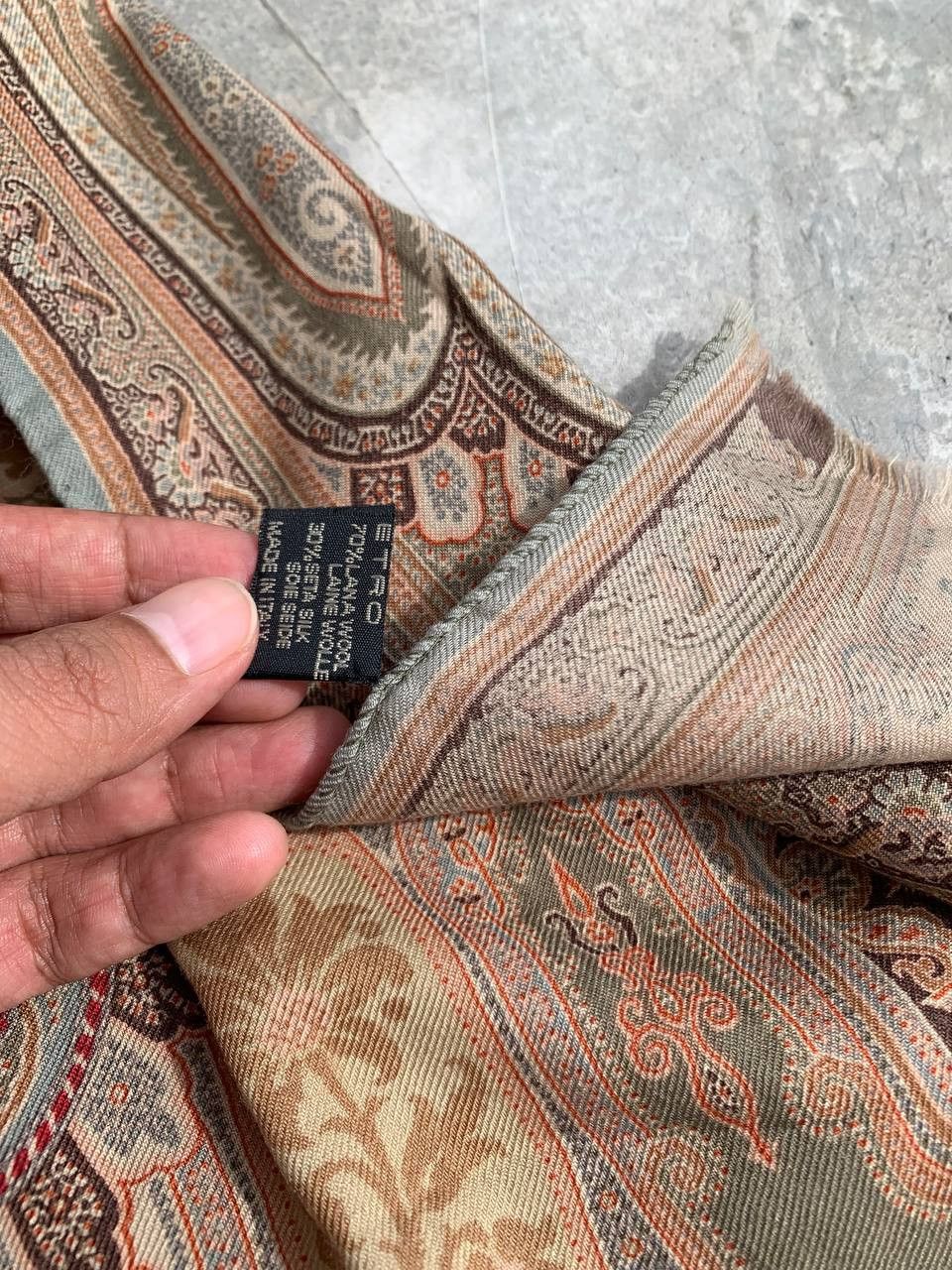 Etro Etro Vintage Wool/Silk Scarf Paisley Motive Size ONE SIZE - 2 Thumbnail