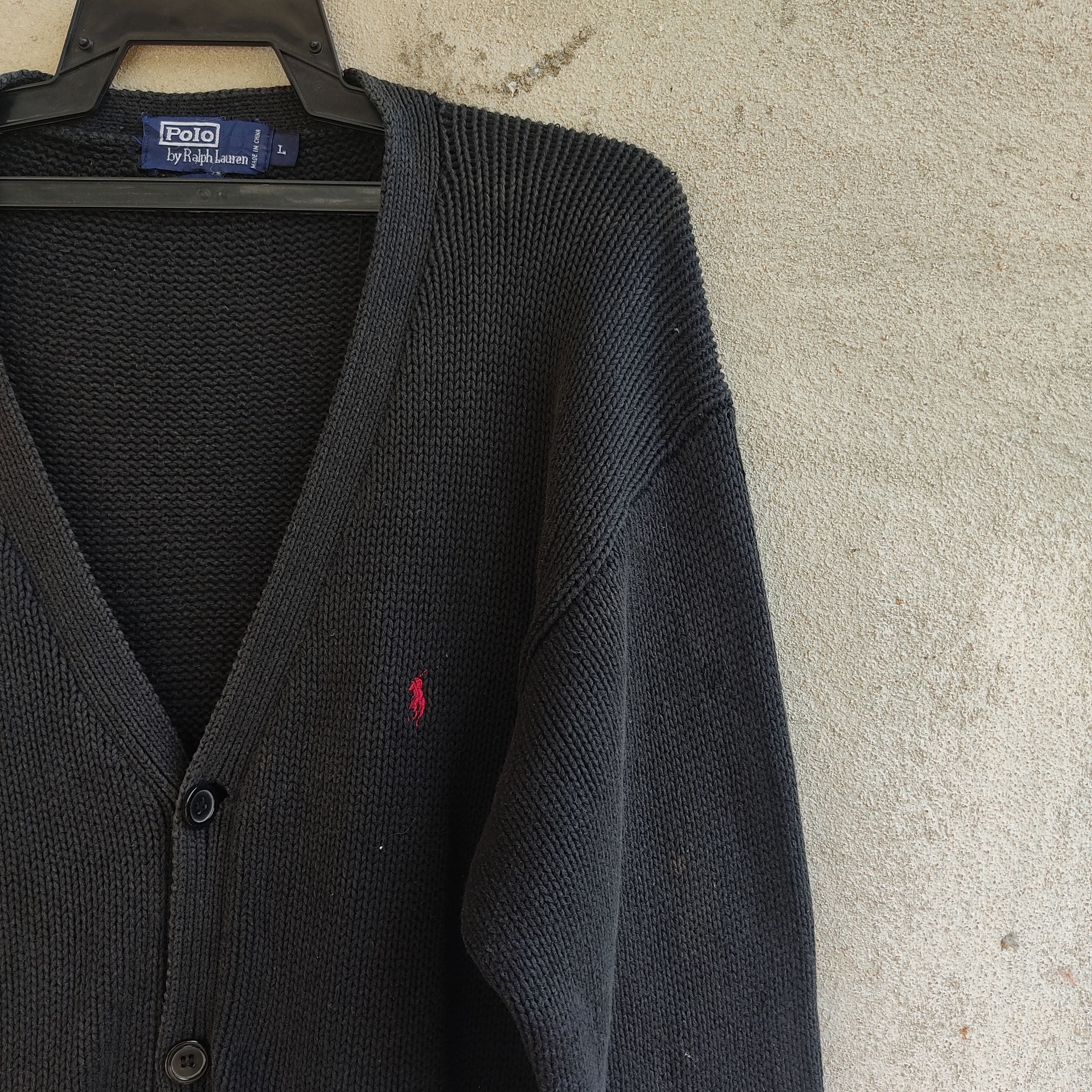Homespun Knitwear Polo by Ralph Lauren Black Cardigan Knitwear Size US M / EU 48-50 / 2 - 5 Thumbnail