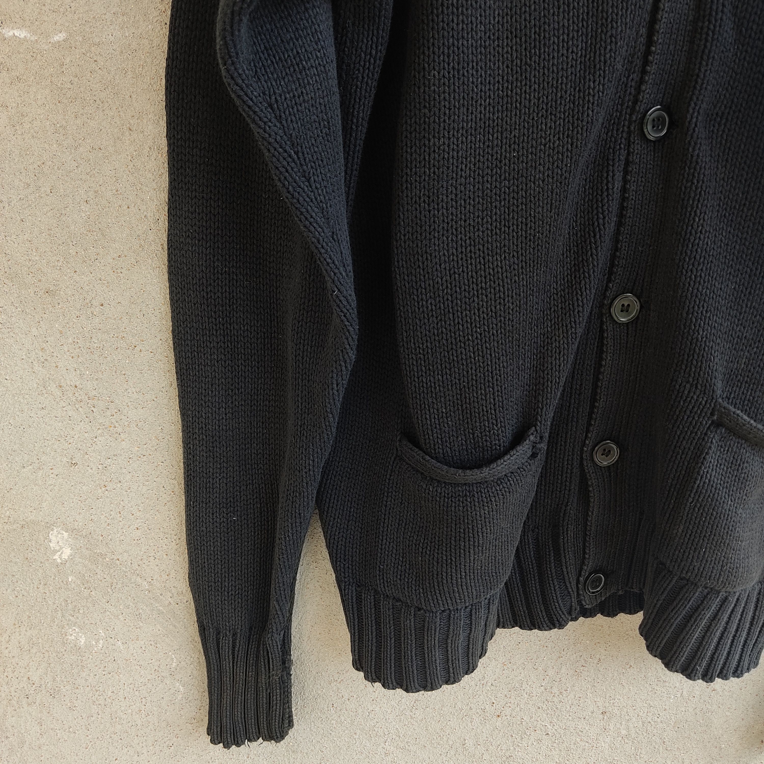 Homespun Knitwear Polo by Ralph Lauren Black Cardigan Knitwear Size US M / EU 48-50 / 2 - 6 Thumbnail