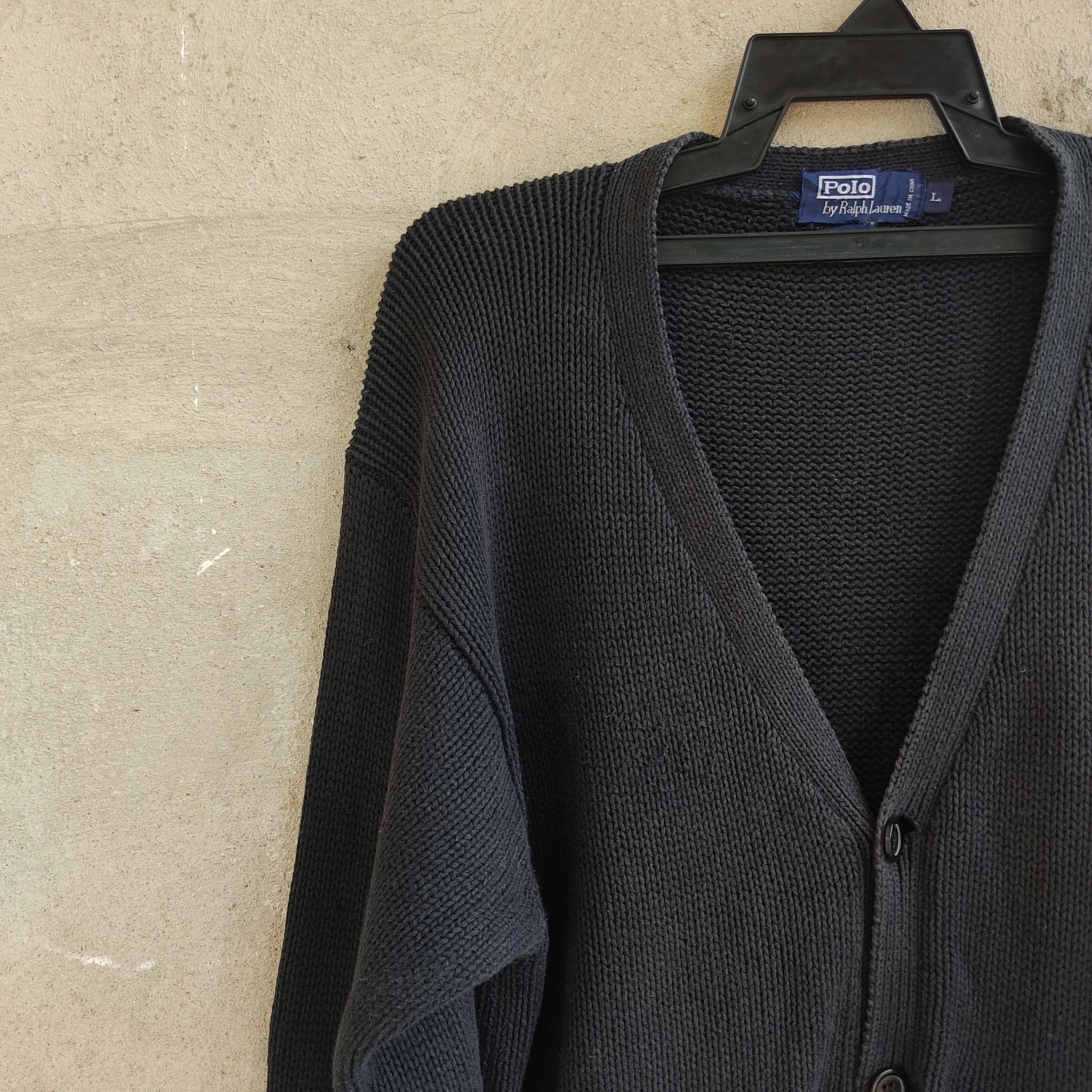 Homespun Knitwear Polo by Ralph Lauren Black Cardigan Knitwear Size US M / EU 48-50 / 2 - 4 Thumbnail