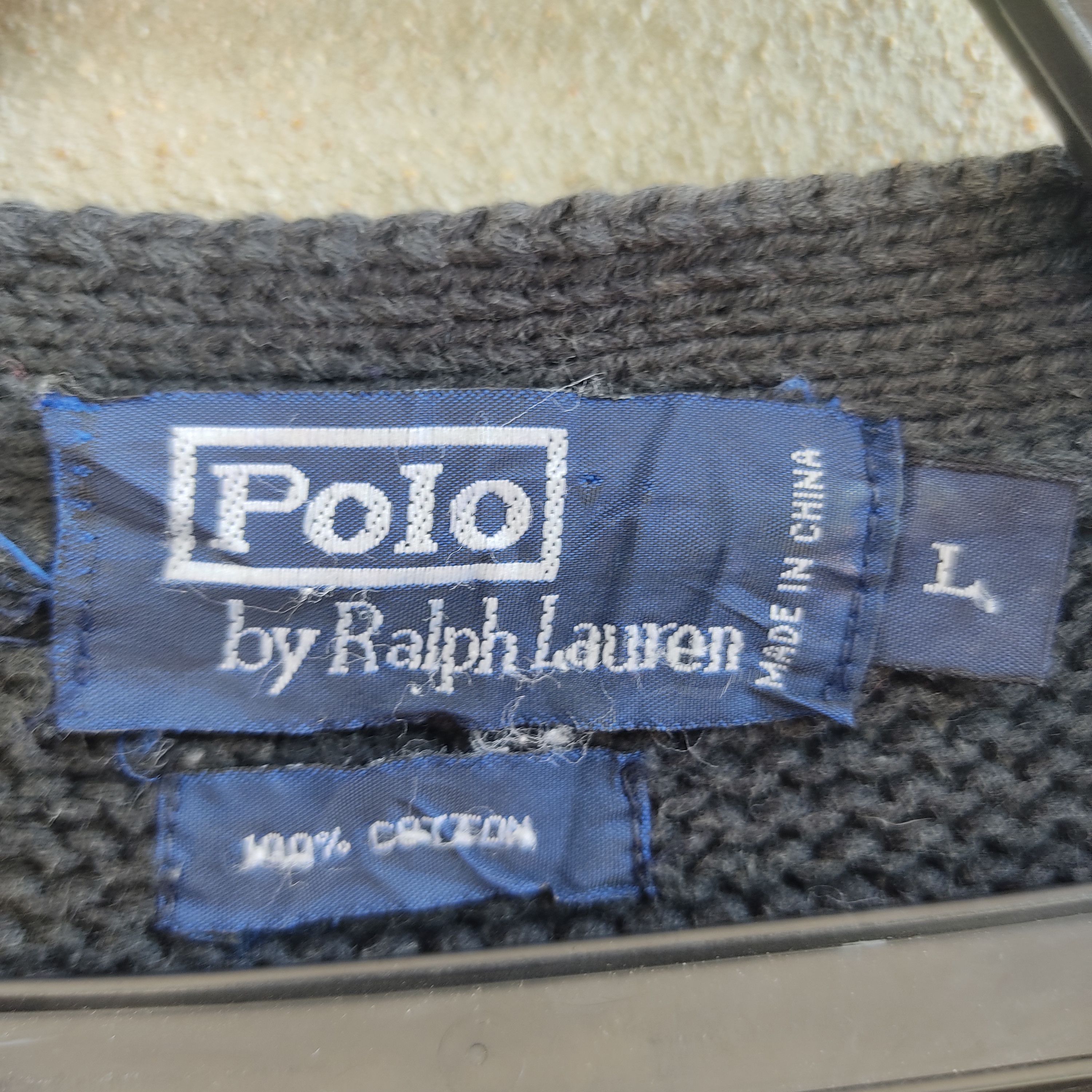 Homespun Knitwear Polo by Ralph Lauren Black Cardigan Knitwear Size US M / EU 48-50 / 2 - 8 Thumbnail