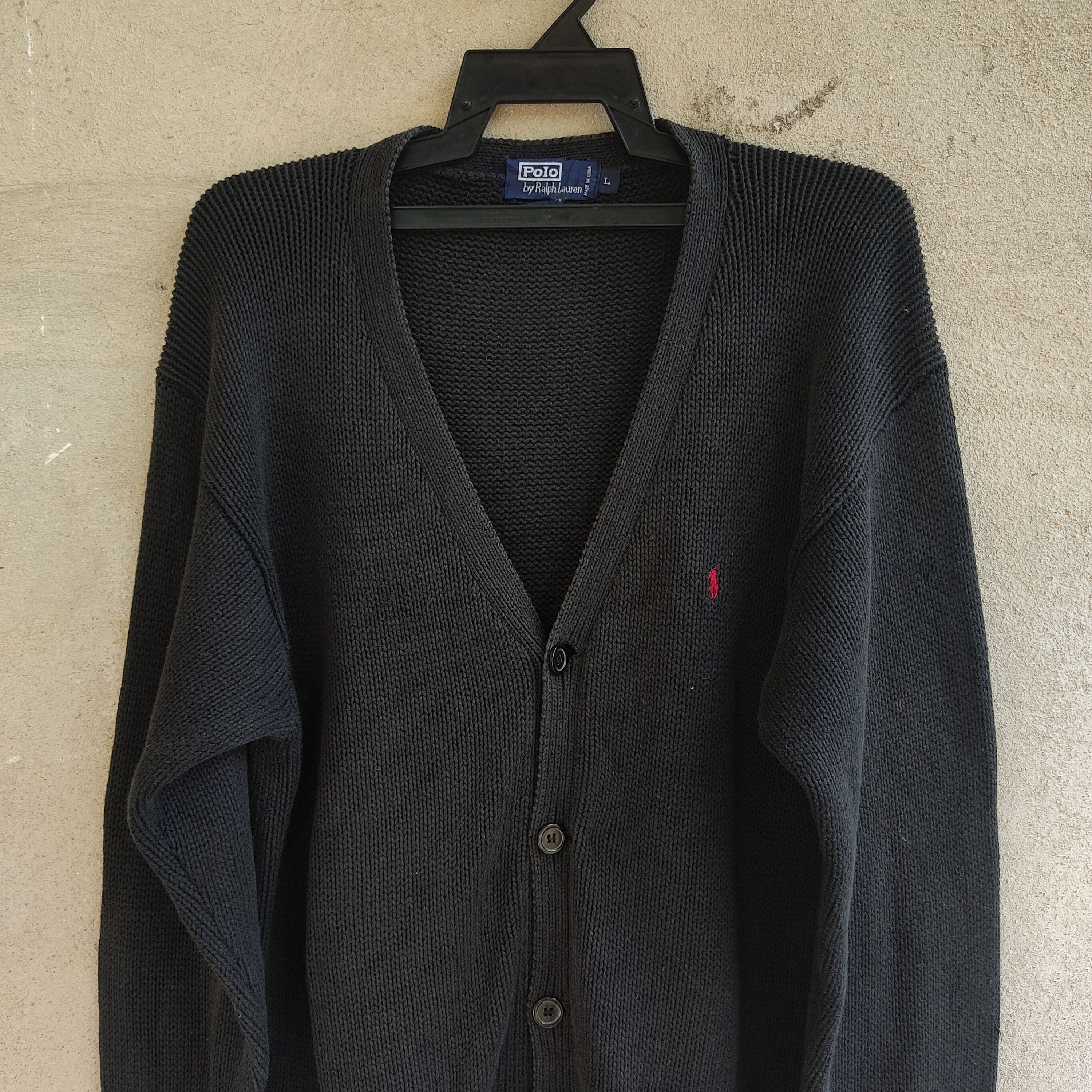 Homespun Knitwear Polo by Ralph Lauren Black Cardigan Knitwear Size US M / EU 48-50 / 2 - 2 Thumbnail