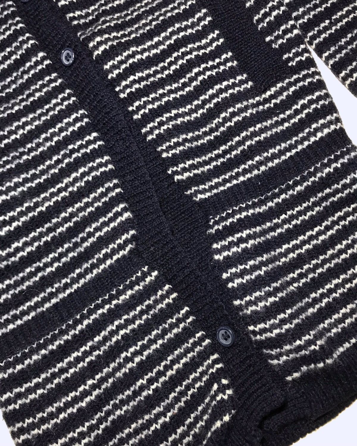 Saint Laurent Paris × Yves Saint Laurent Saint Laurent Rive Gauche Wool Blue Striped Long Sweater Size XS / US 0-2 / IT 36-38 - 4 Thumbnail