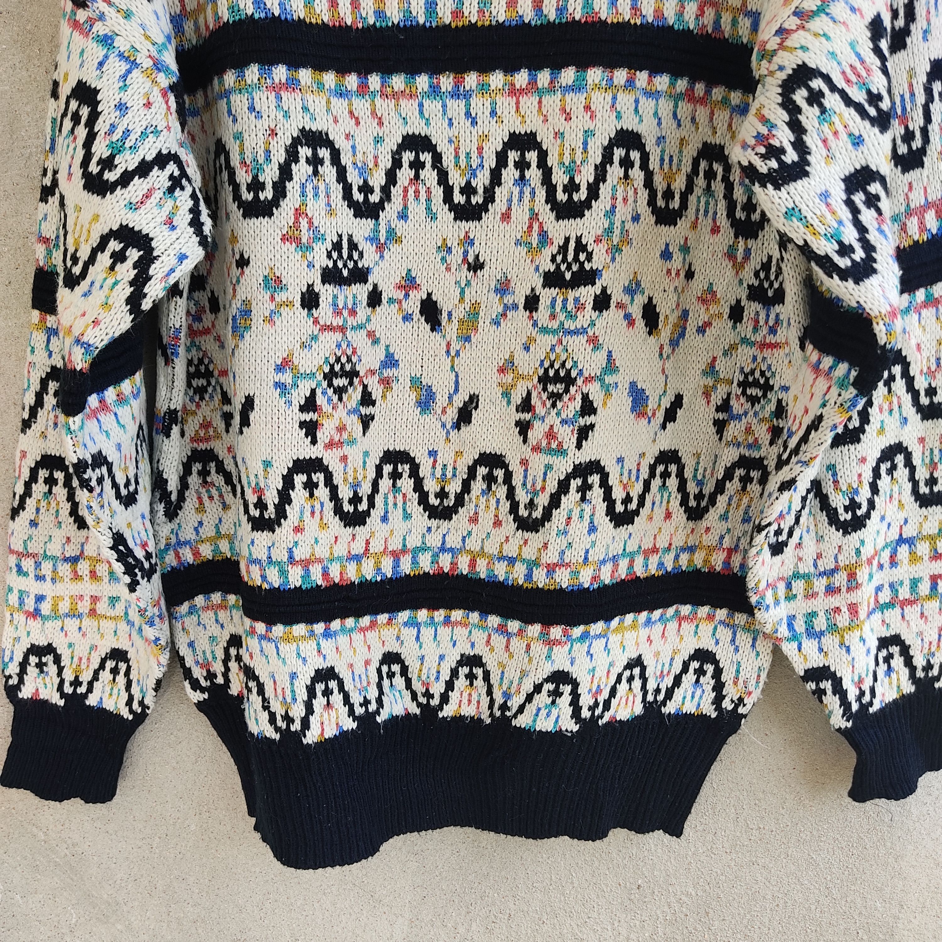 Other Art Motif Multicolour Turtle Neck Knitwear Jumper Size US M / EU 48-50 / 2 - 3 Thumbnail