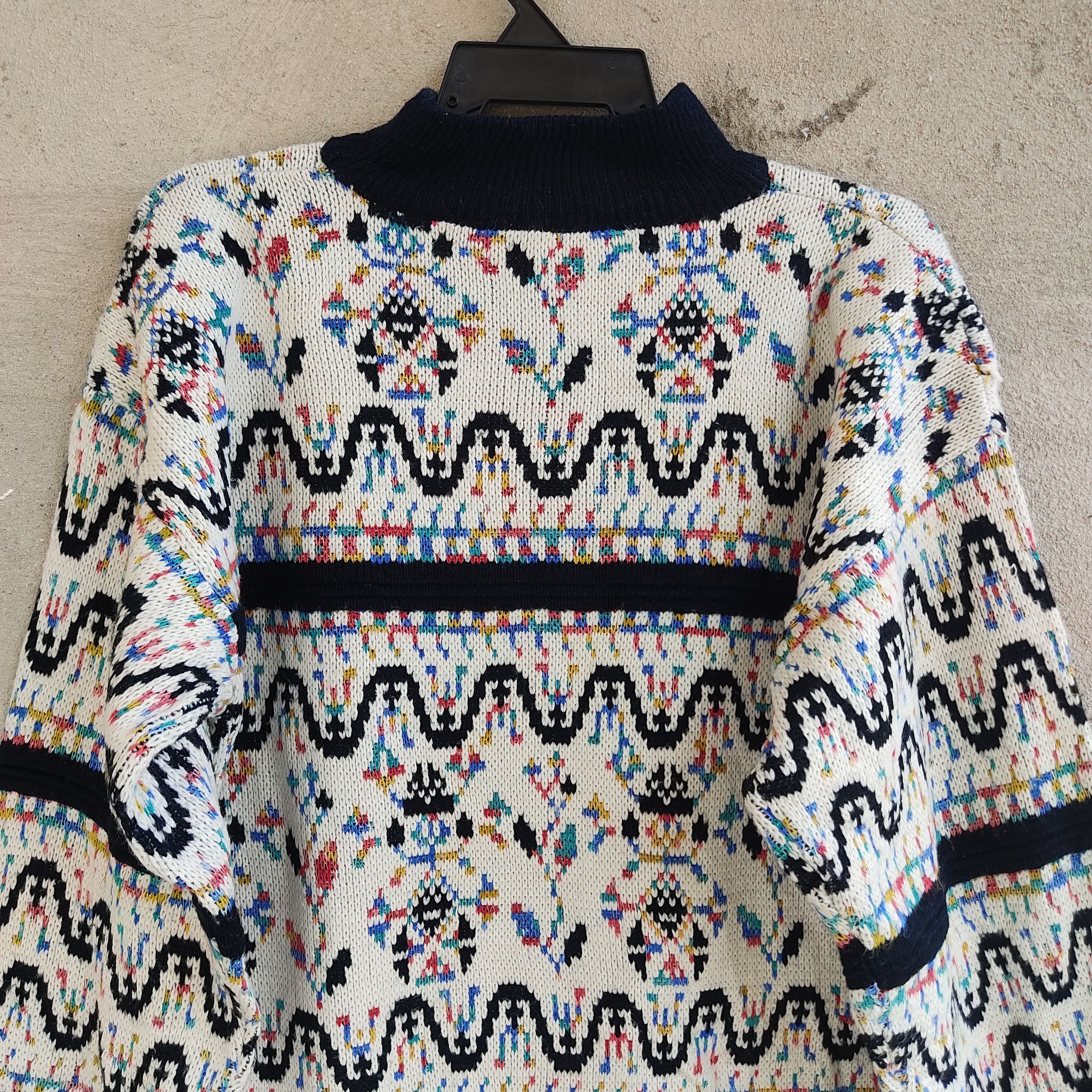 Other Art Motif Multicolour Turtle Neck Knitwear Jumper Size US M / EU 48-50 / 2 - 12 Thumbnail
