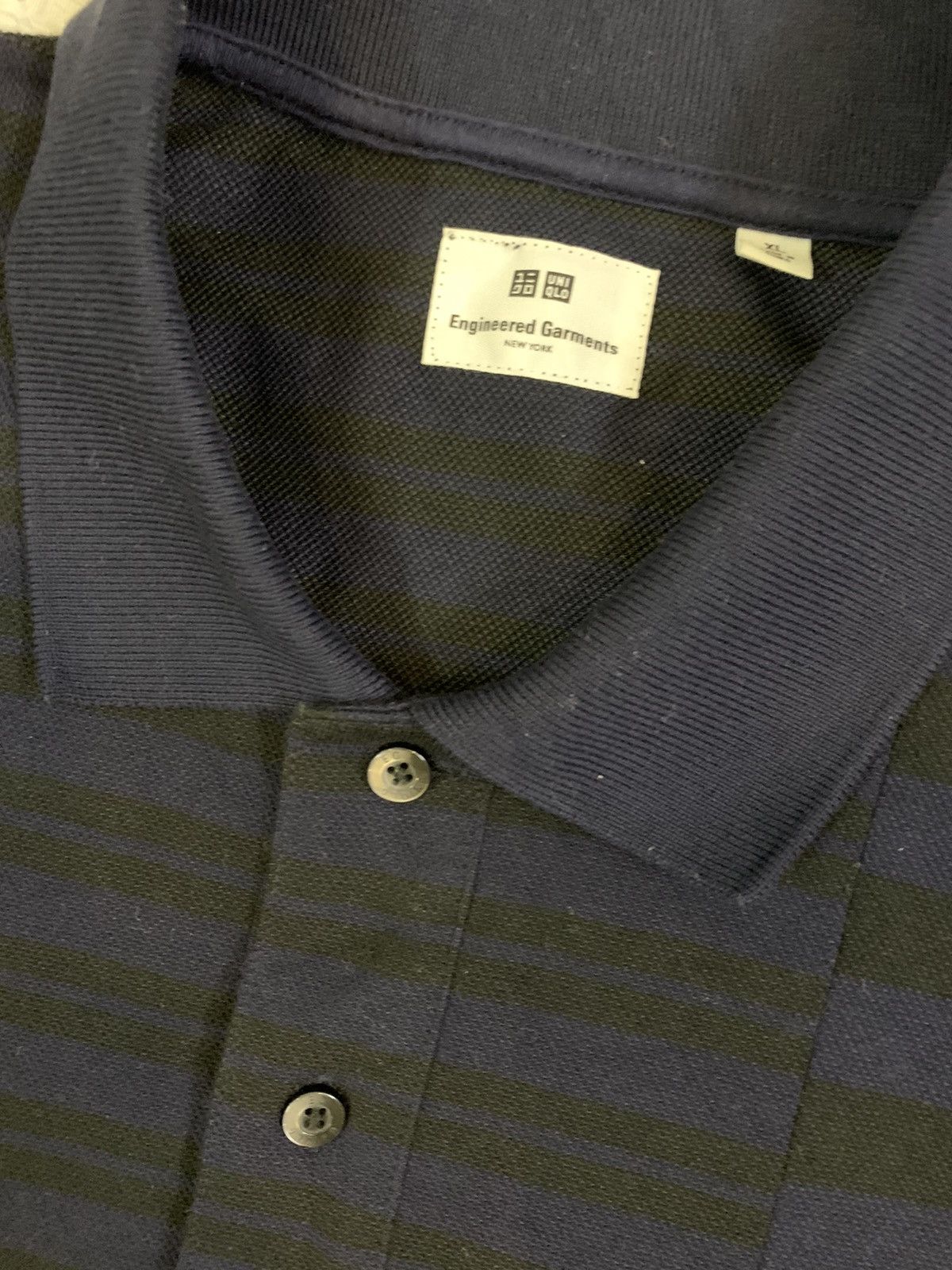 Engineered Garments Engineered Garments X Uniqlo Stripe Polo Shirt Size US XL / EU 56 / 4 - 6 Thumbnail