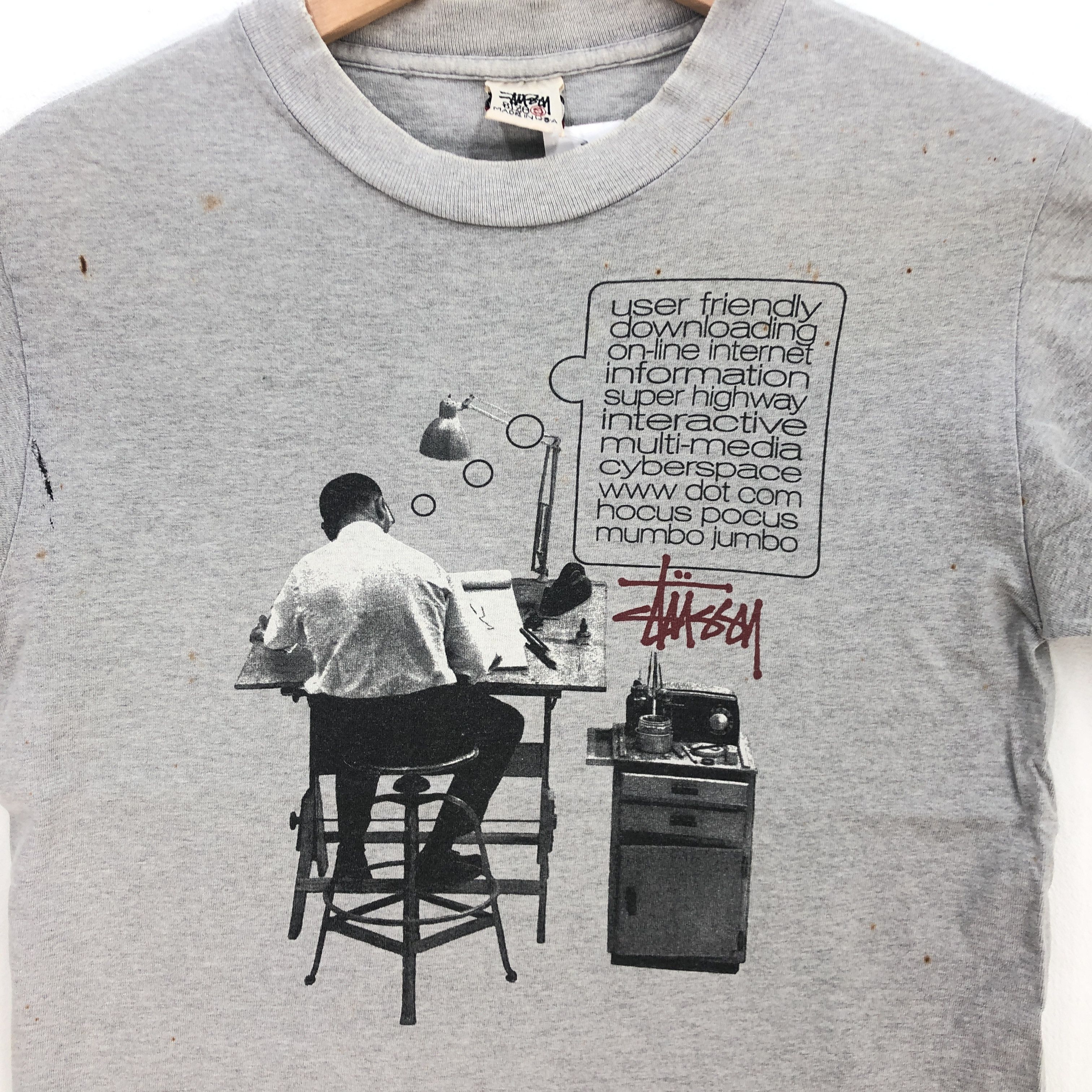Stussy 1996 Stussy T Shirt Distressed Stussy Hocus Pocus Tees Size S / US 4 / IT 40 - 4 Thumbnail