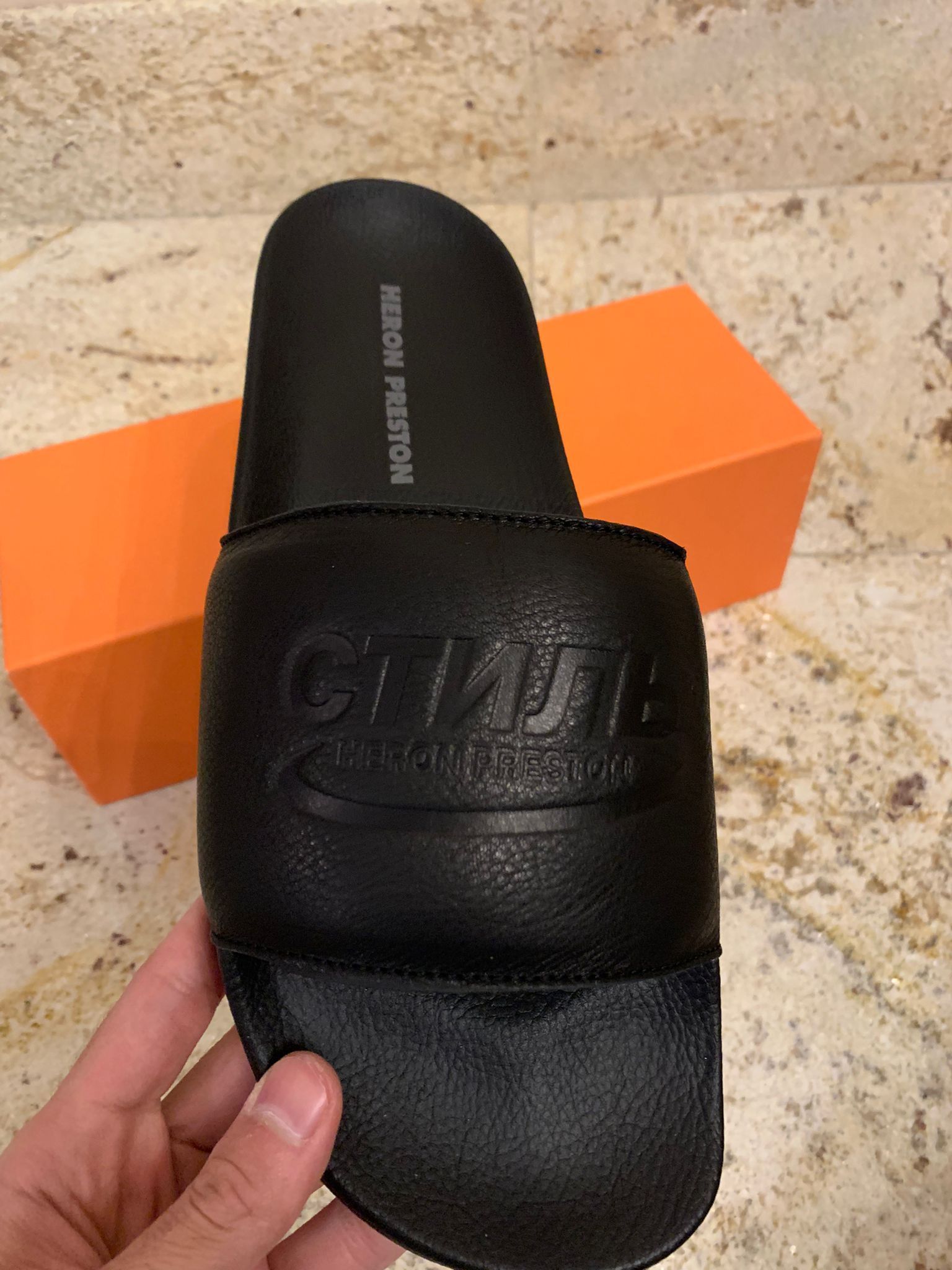 Heron Preston Logo Slider in Black Size US 12 / EU 45 - 5 Thumbnail
