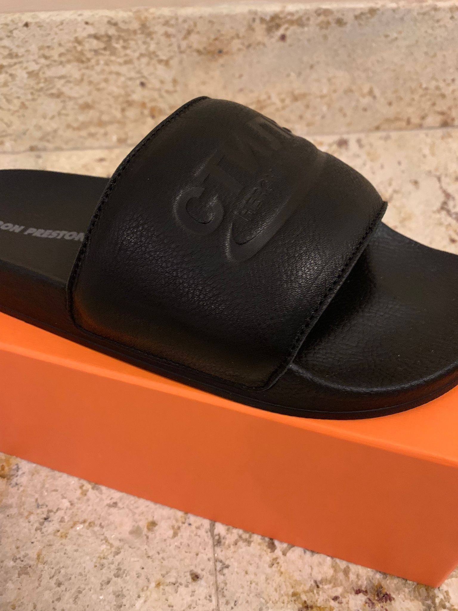 Heron Preston Logo Slider in Black Size US 12 / EU 45 - 10 Thumbnail