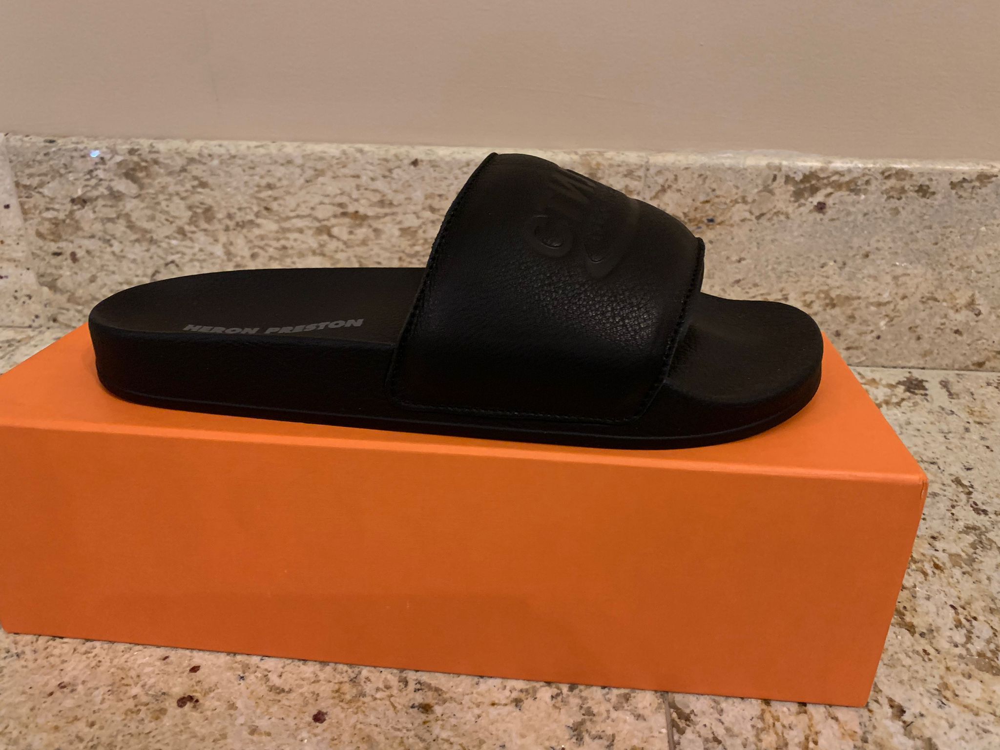 Heron Preston Logo Slider in Black Size US 12 / EU 45 - 4 Thumbnail
