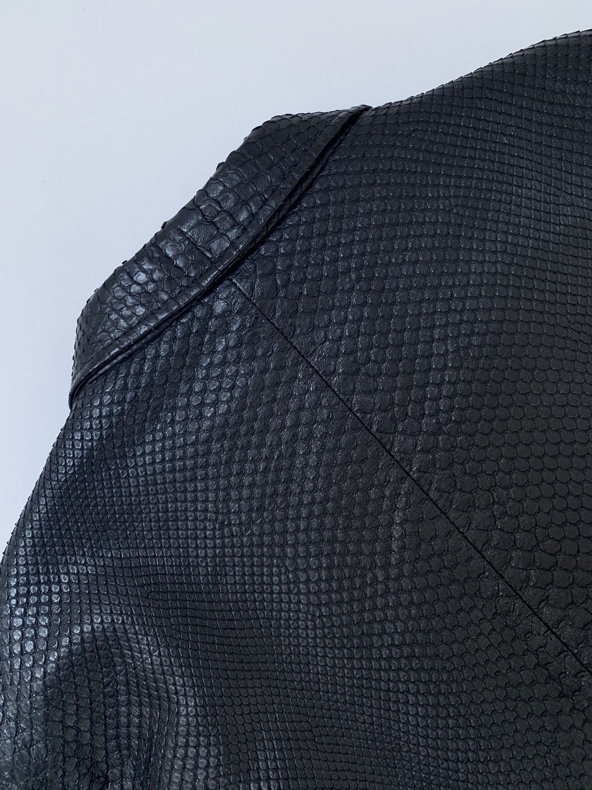 Hedi Slimane × Saint Laurent Paris 1/1 Sample SS2016 Python Skin Runway Leather Jacket Size US L / EU 52-54 / 3 - 13 Thumbnail