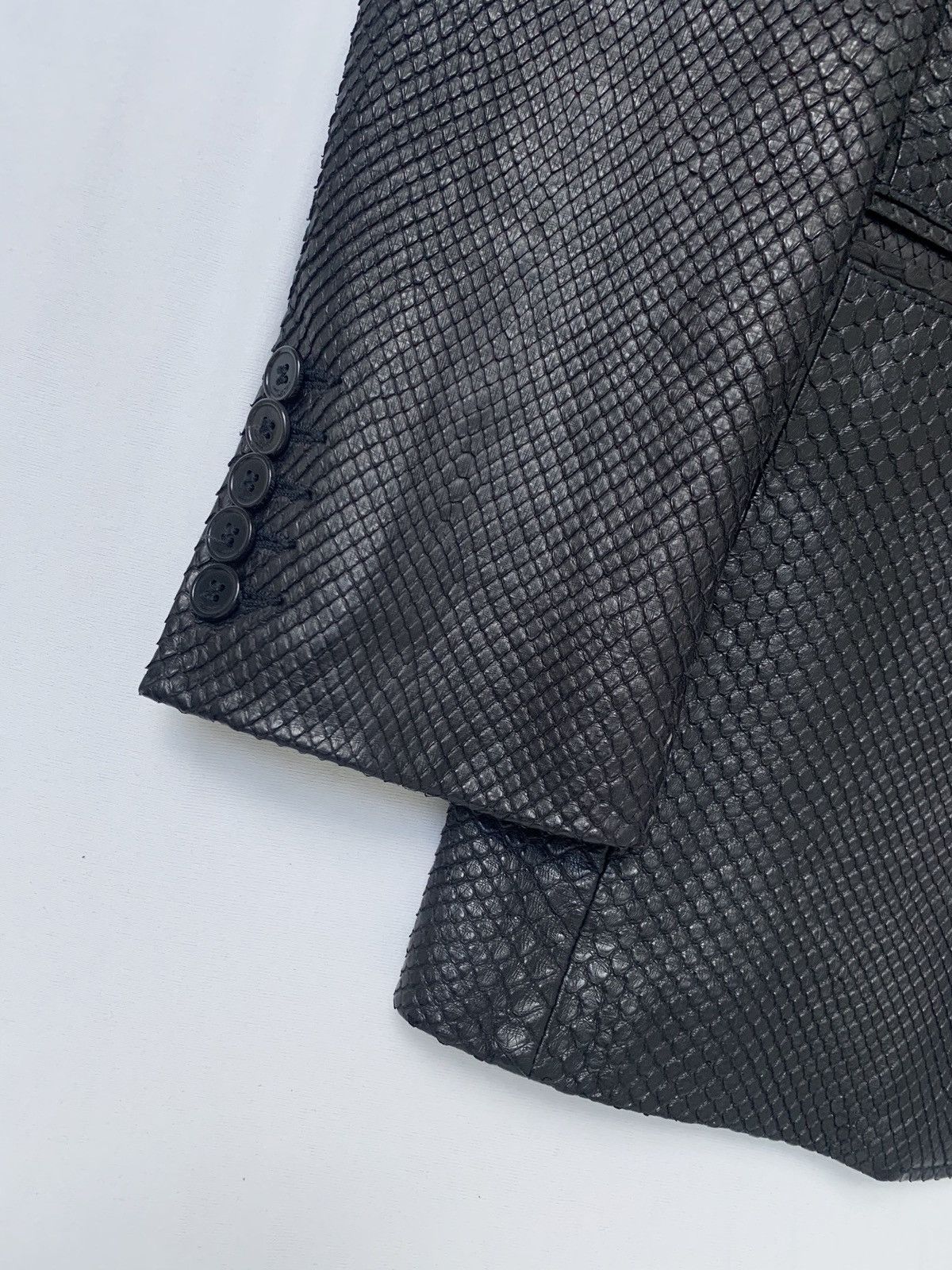 Hedi Slimane × Saint Laurent Paris 1/1 Sample SS2016 Python Skin Runway Leather Jacket Size US L / EU 52-54 / 3 - 7 Thumbnail